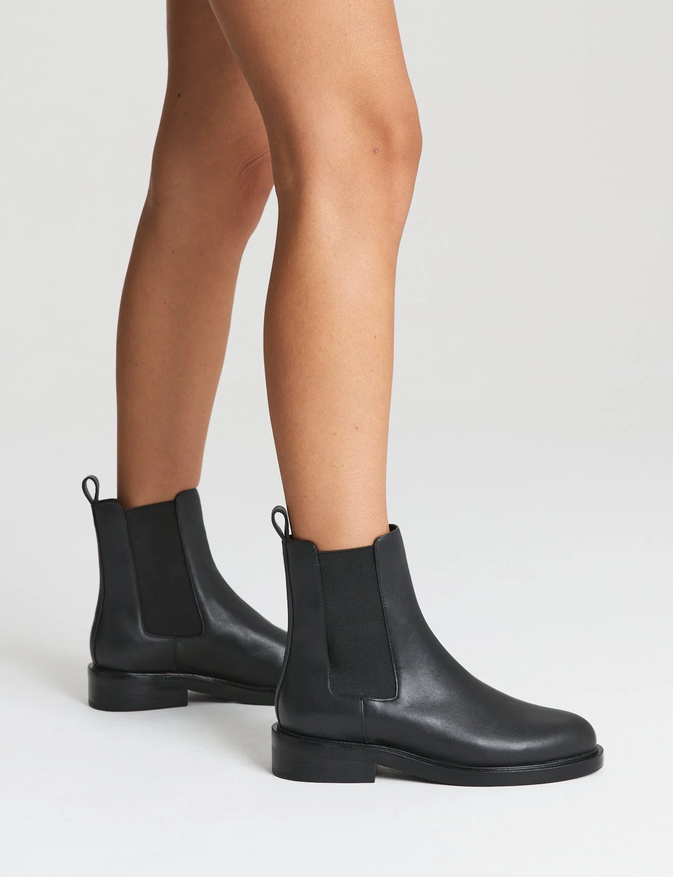 Candice Ankle Boots - Black Leather - Image 2