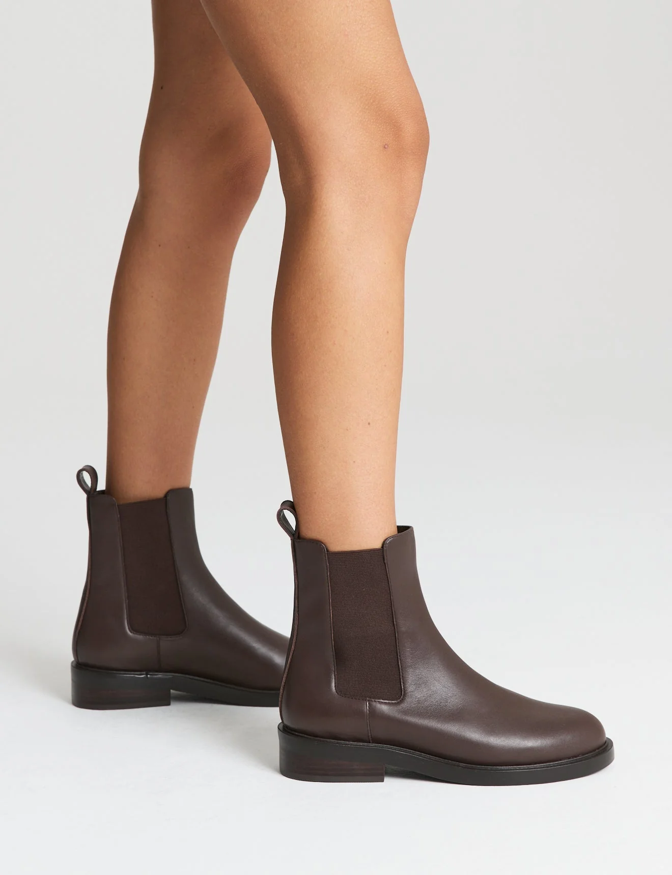 Candice Ankle Boots - Chocolate Brown Leather - Image 2