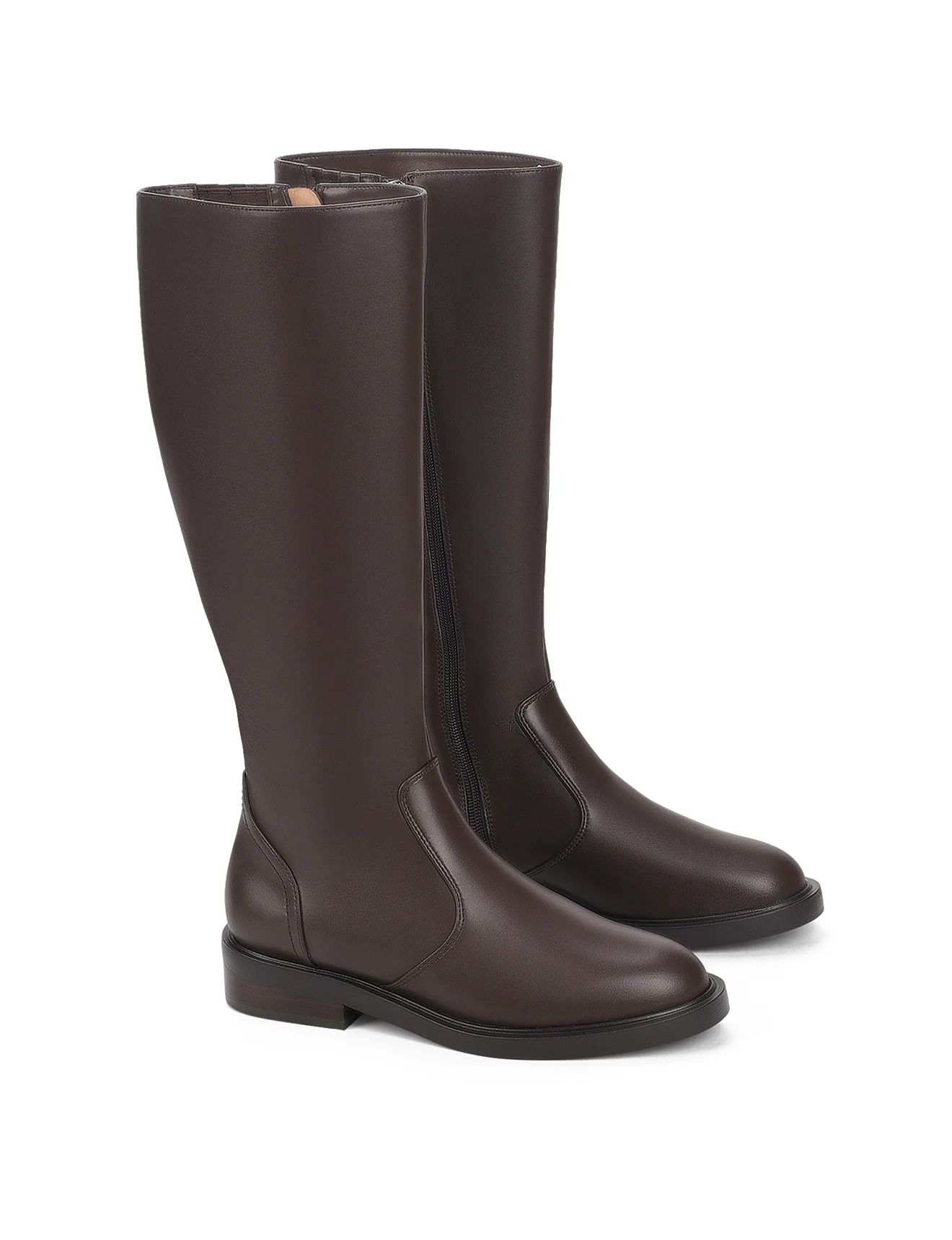 Capri Riding Boots - Chocolate Brown Leather - Image 3
