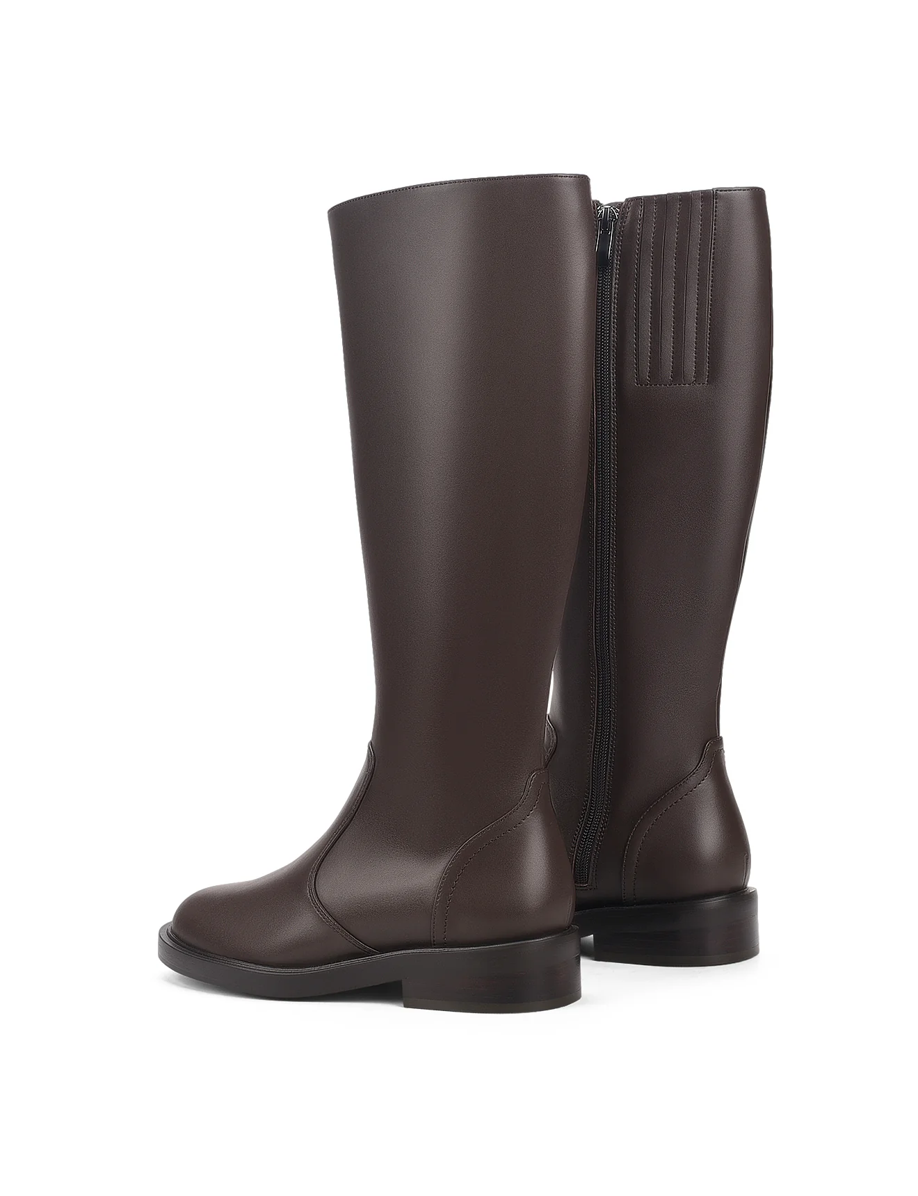 Capri Riding Boots - Chocolate Brown Leather - Image 4