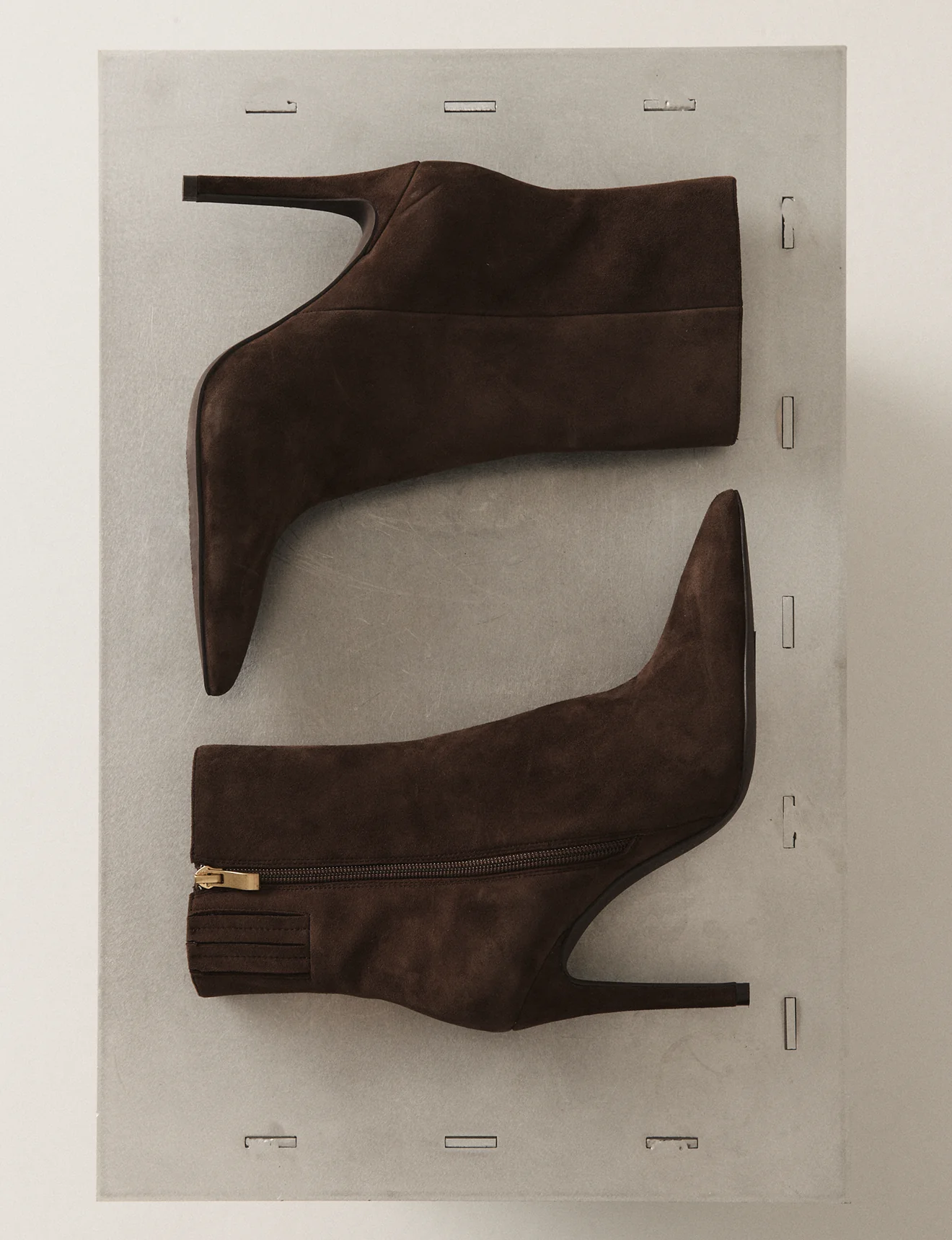 Celine Ankle Boots - Chocolate Brown Suede - Image 6