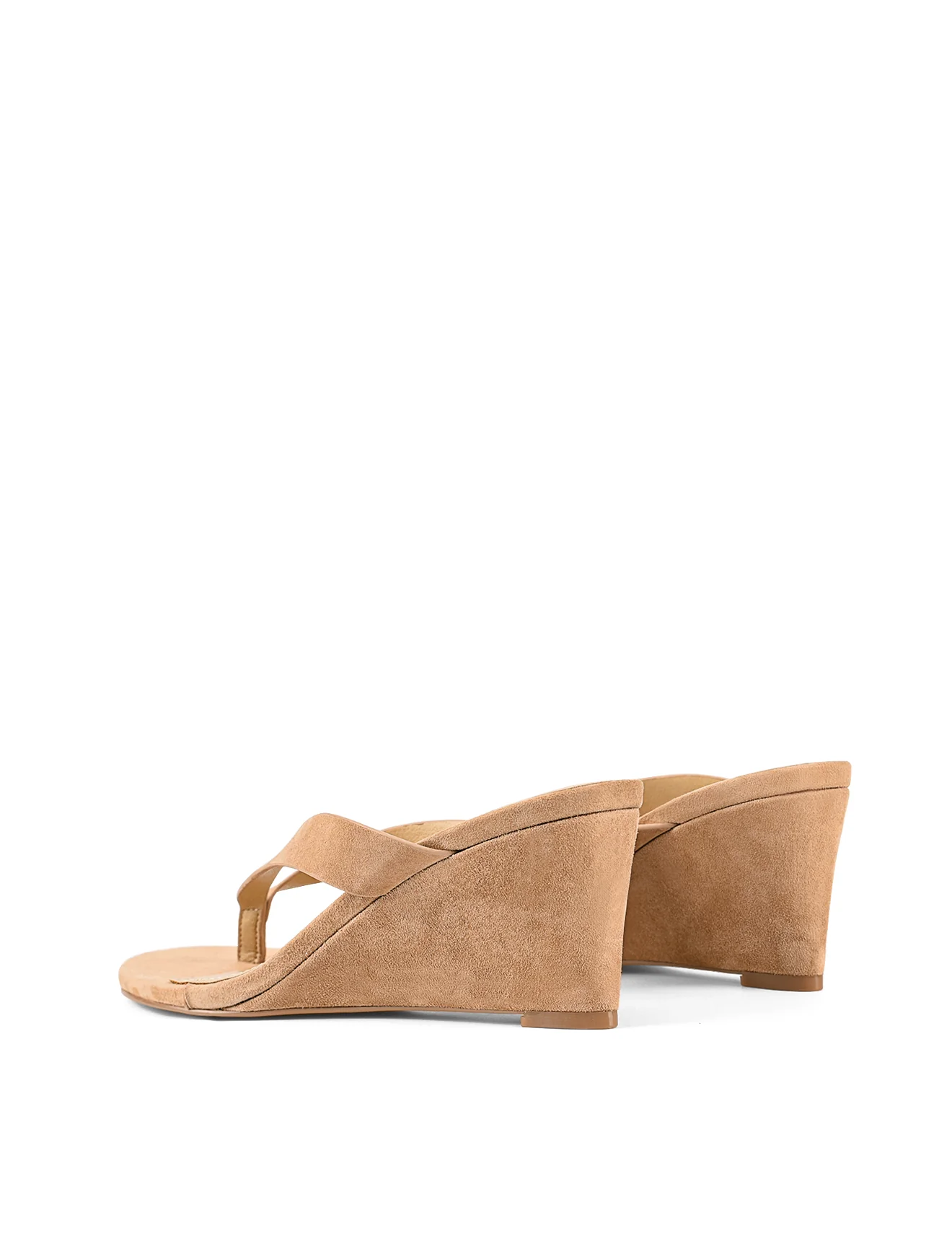 Charlize Thong Wedges - Camel Tan Suede - Image 6