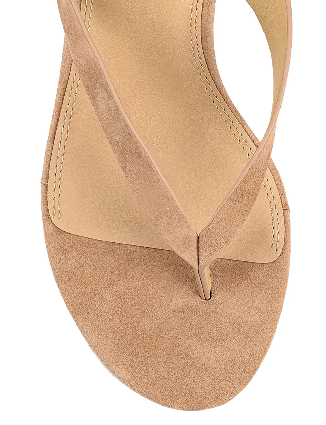 Charlize Thong Wedges - Camel Tan Suede - Image 7