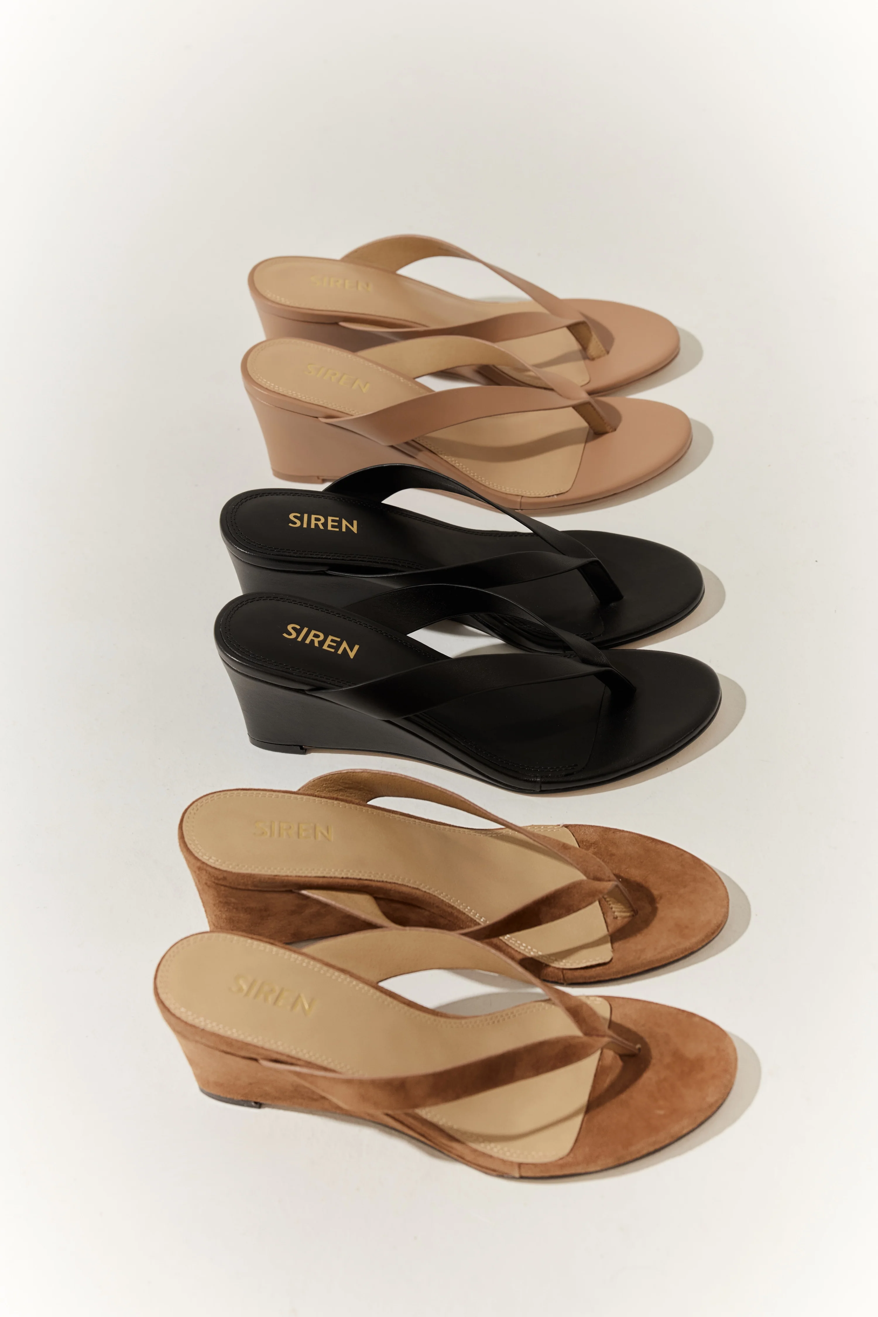 Charlize Thong Wedges - Tobacco Brown Suede - Image 5