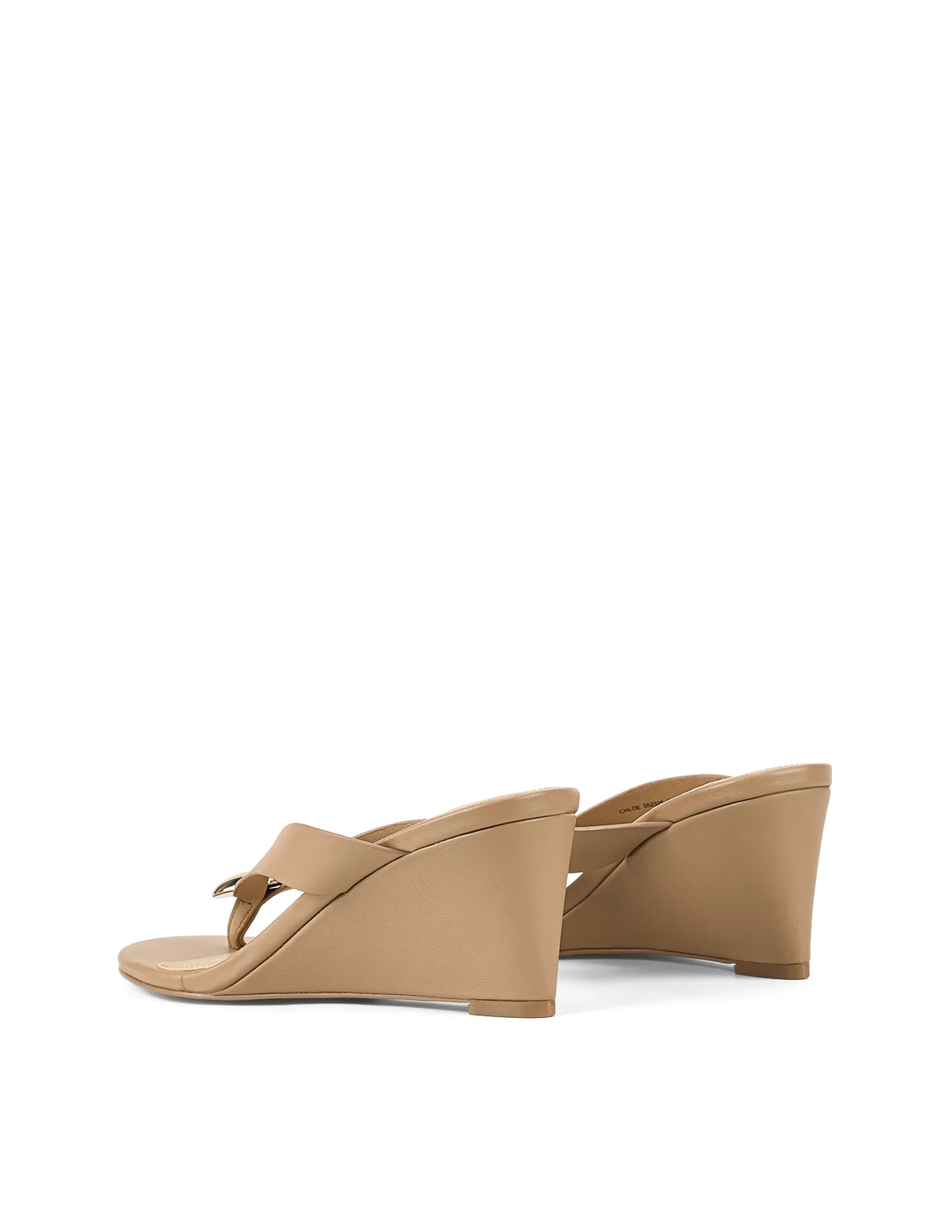 Chloe Thong Wedges - Almond Tan Leather - Image 5