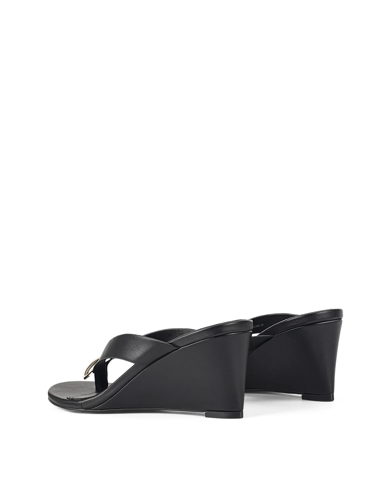 Chloe Thong Wedges - Black Leather - Image 3