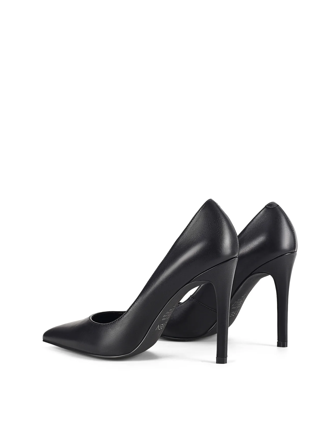 Cicely Stiletto Pumps - Black Leather - Image 4