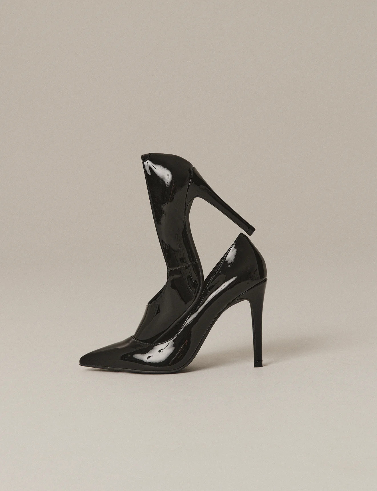 Cicely Stiletto Pumps - Black Patent Leather - Image 6