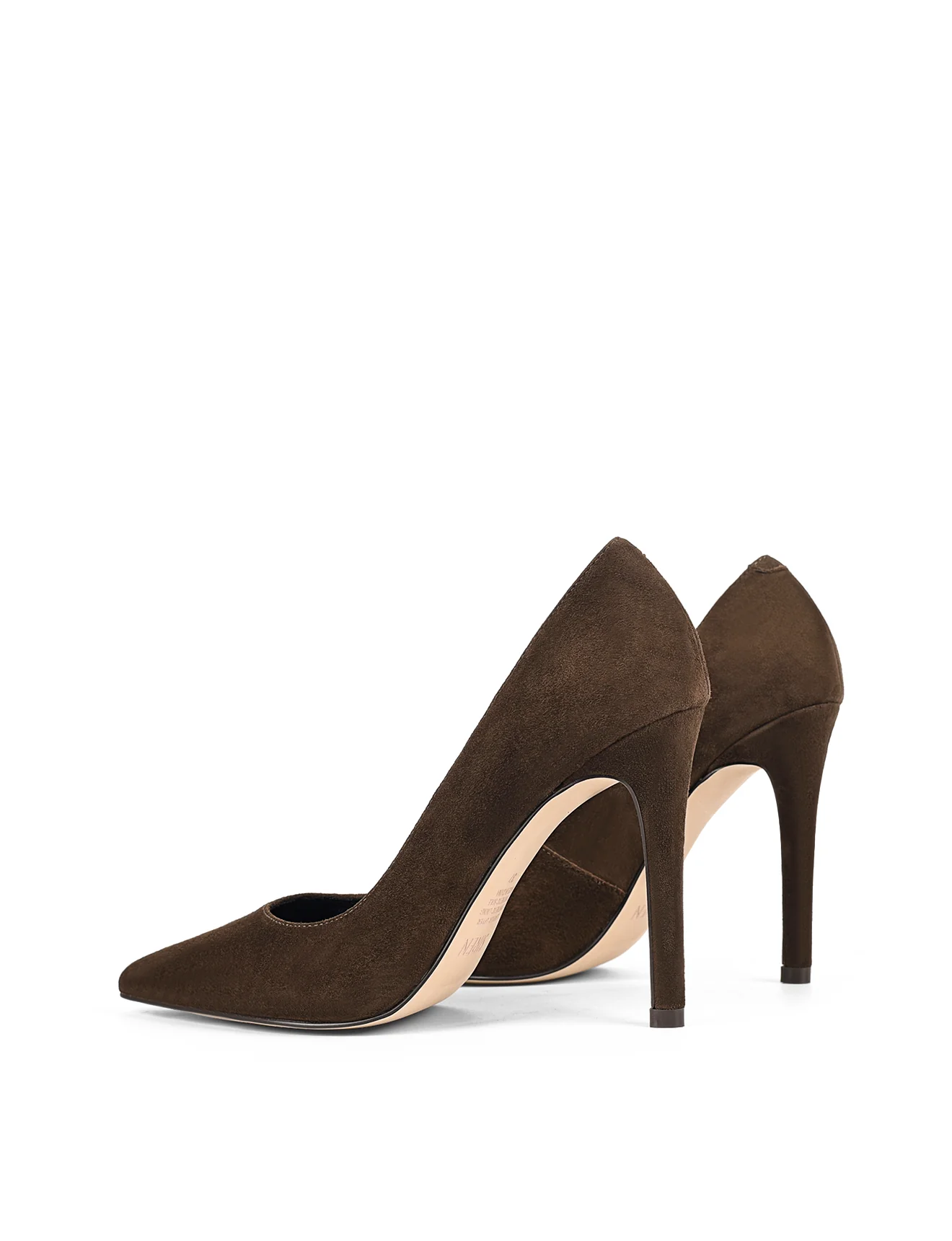 Cicely Stiletto Pumps - Chocolate Brown Suede - Image 4