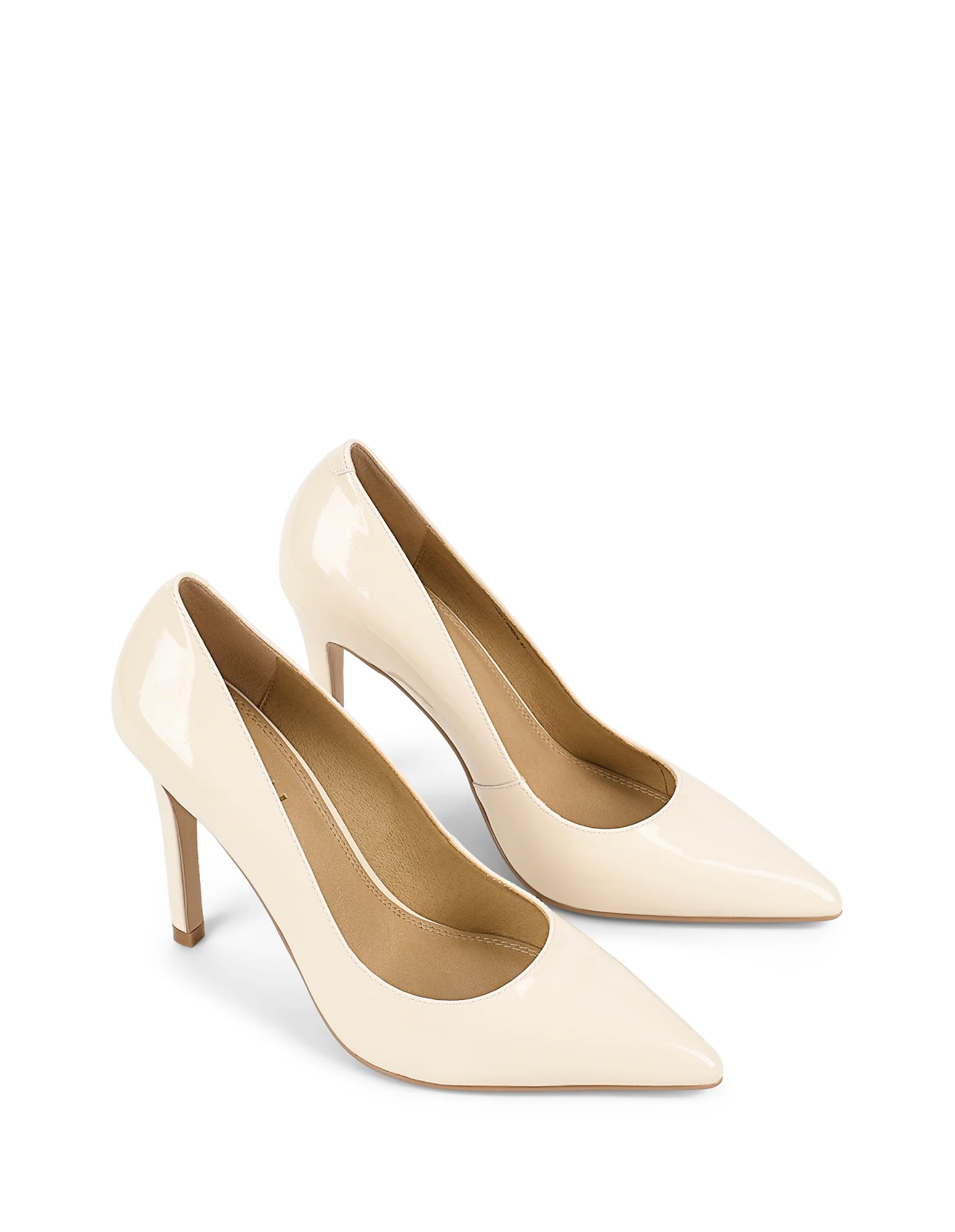 Cicely Stiletto Pumps - Cream White  Patent Leather - Image 3