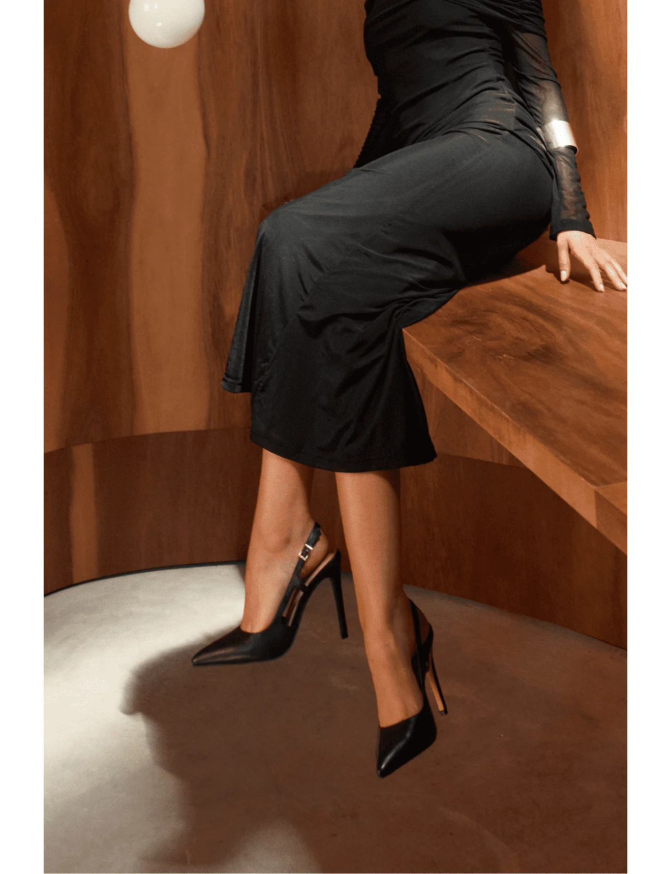 Cipriani Stiletto Pump - Black Leather - Image 4