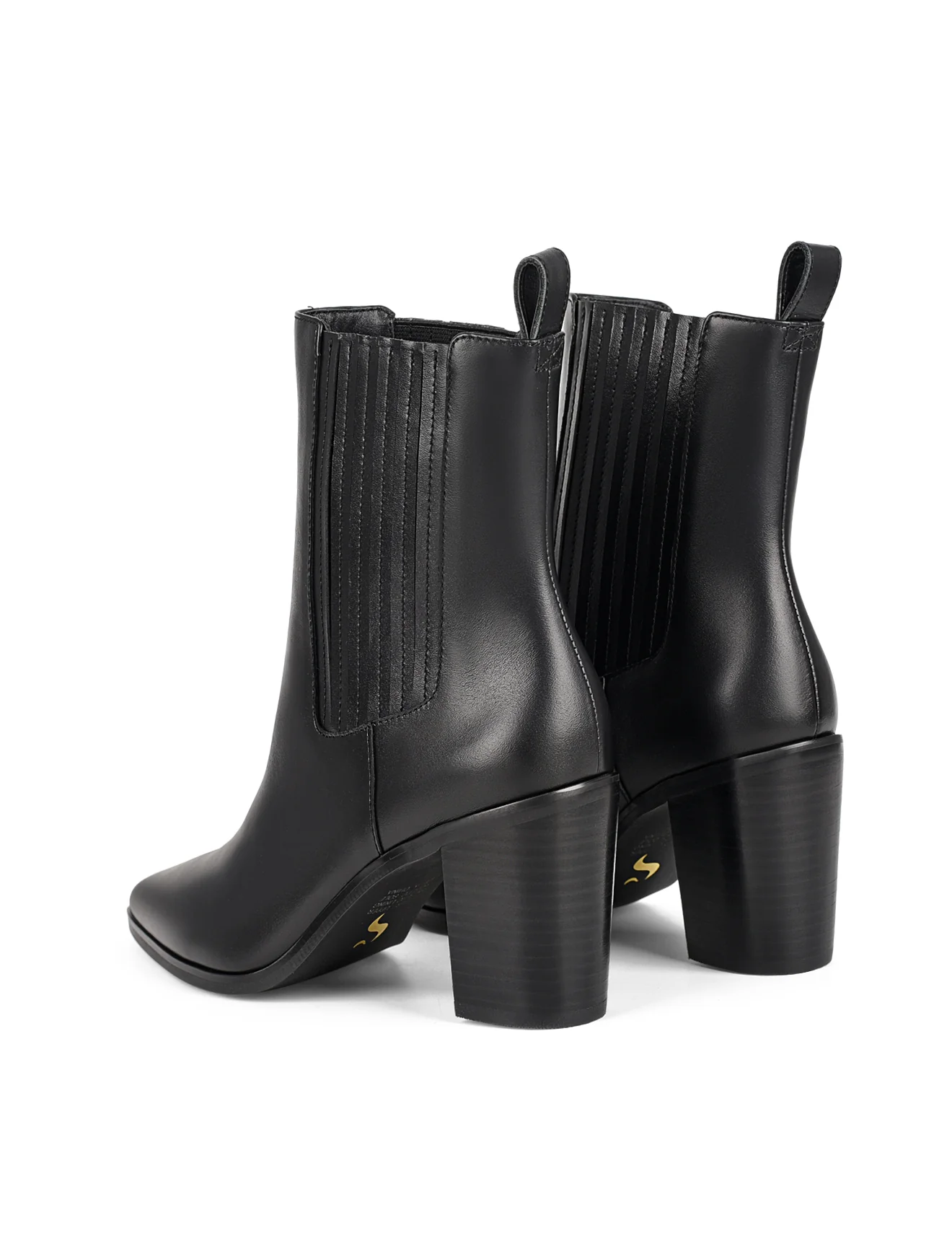 Clancy Gusset Ankle Boot - Black Leather - Image 3