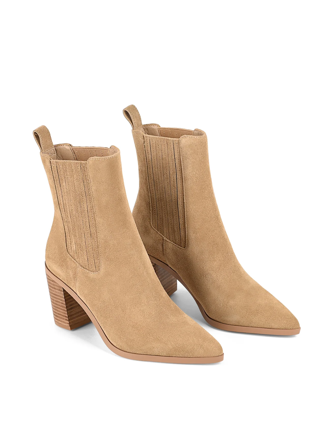 Clancy Gusset Ankle Boot - Taupe Suede - Image 3