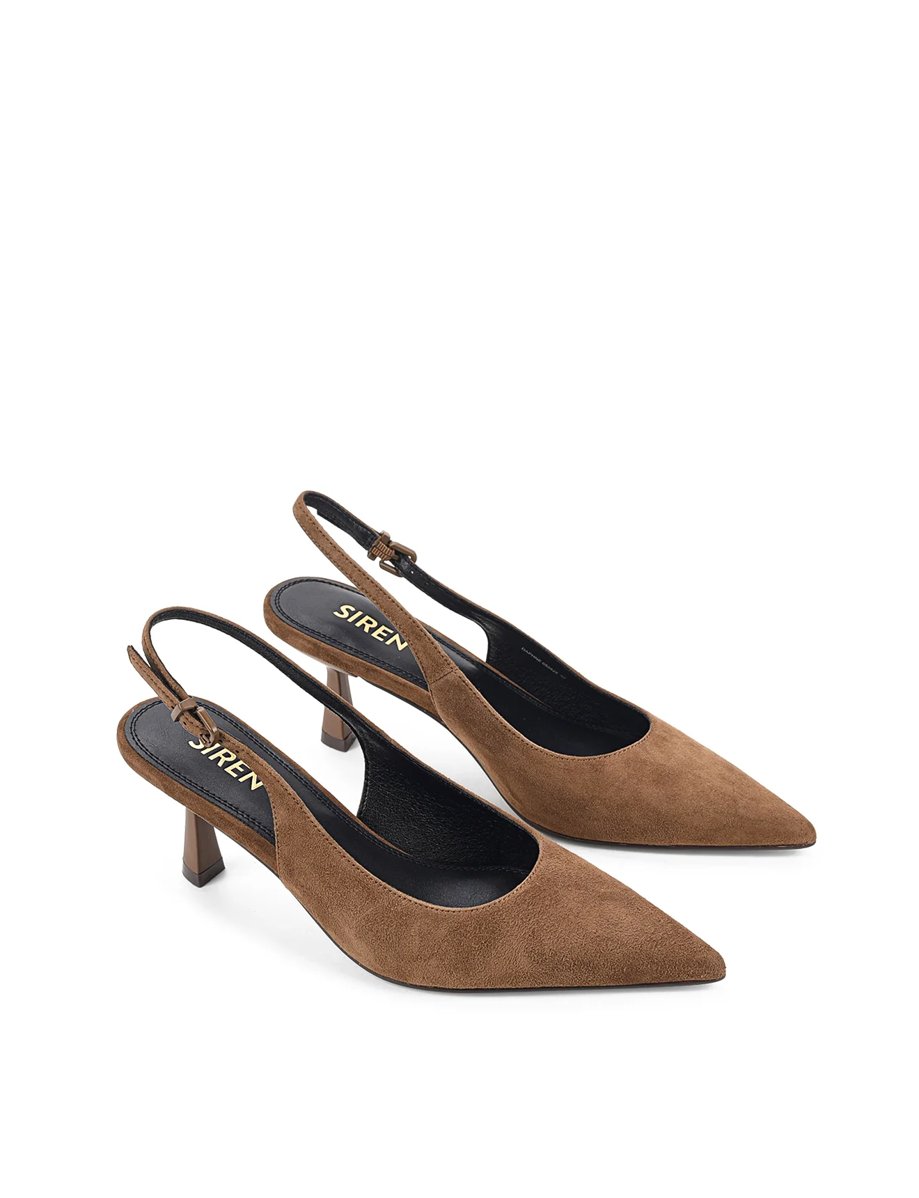 Daphne Slingback Heels - Toffee Brown Suede - Image 3