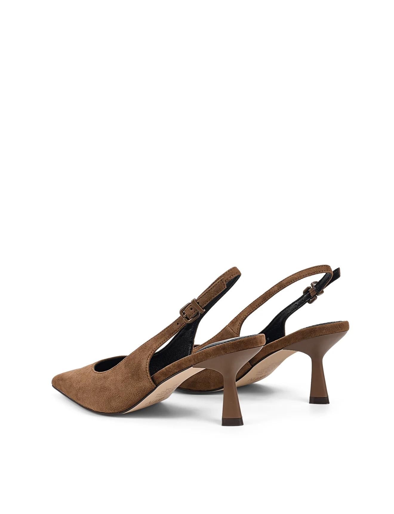 Daphne Slingback Heels - Toffee Brown Suede - Image 4