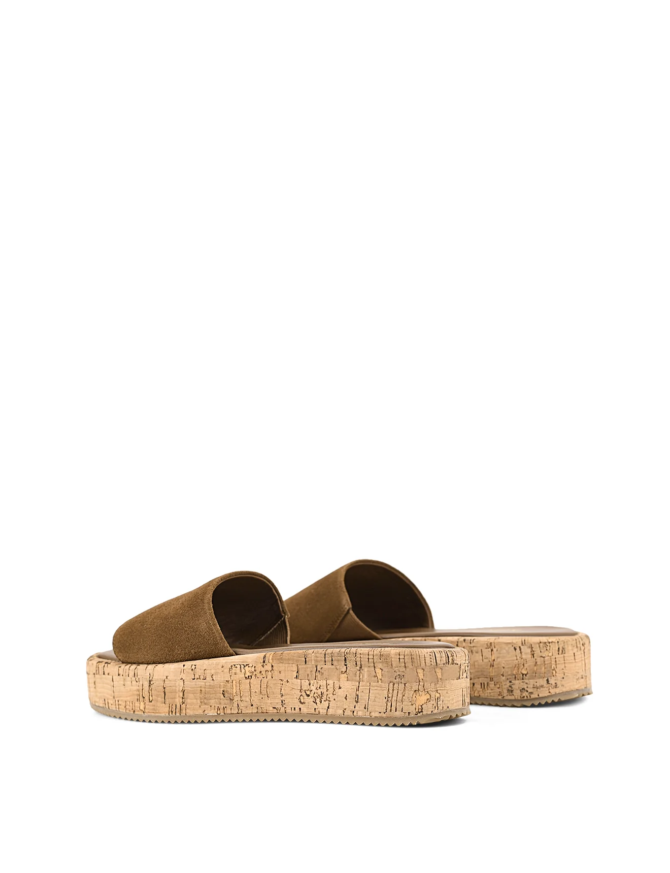 Detroit Flatform Slides - Tobacco Brown Suede & Cork - Image 4