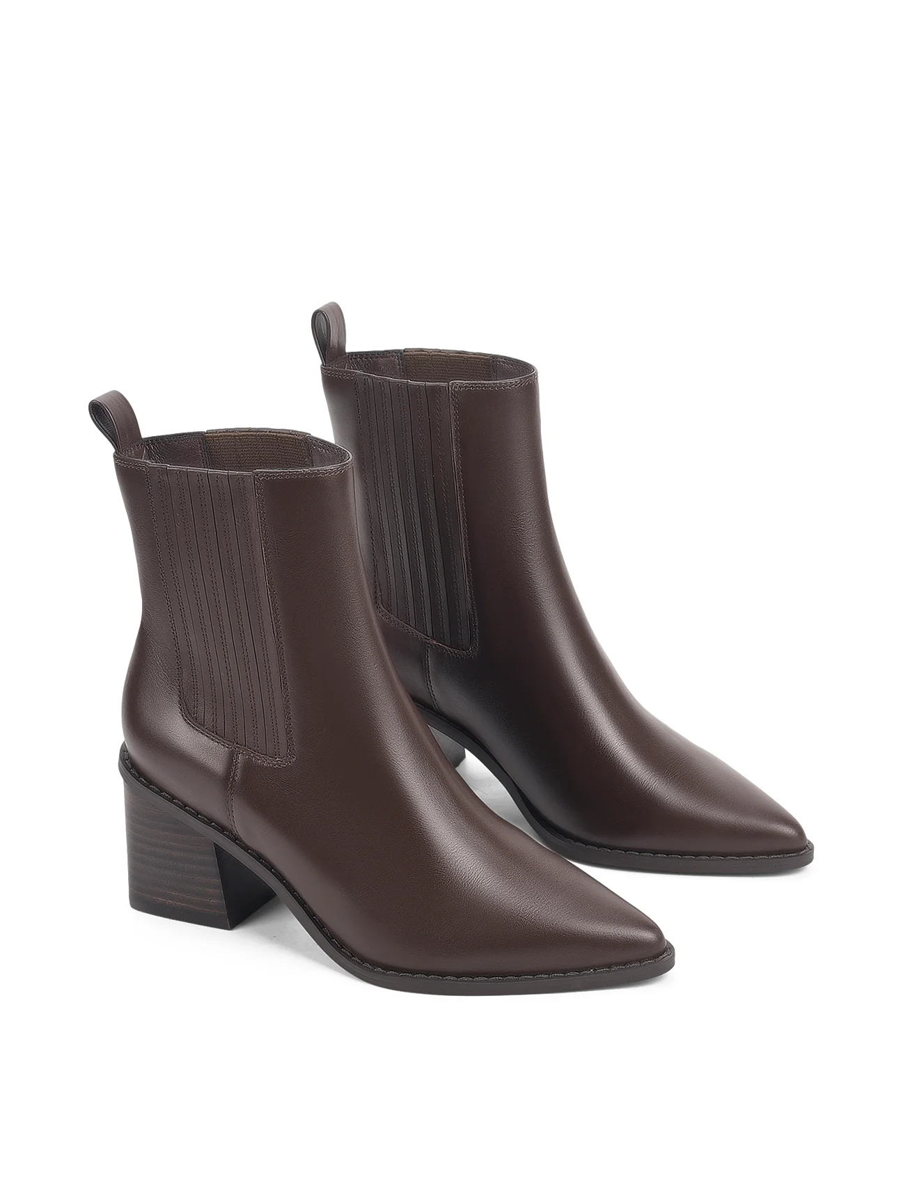 Dorothy Ankle Boots - Chocolate Brown Leather - Image 3
