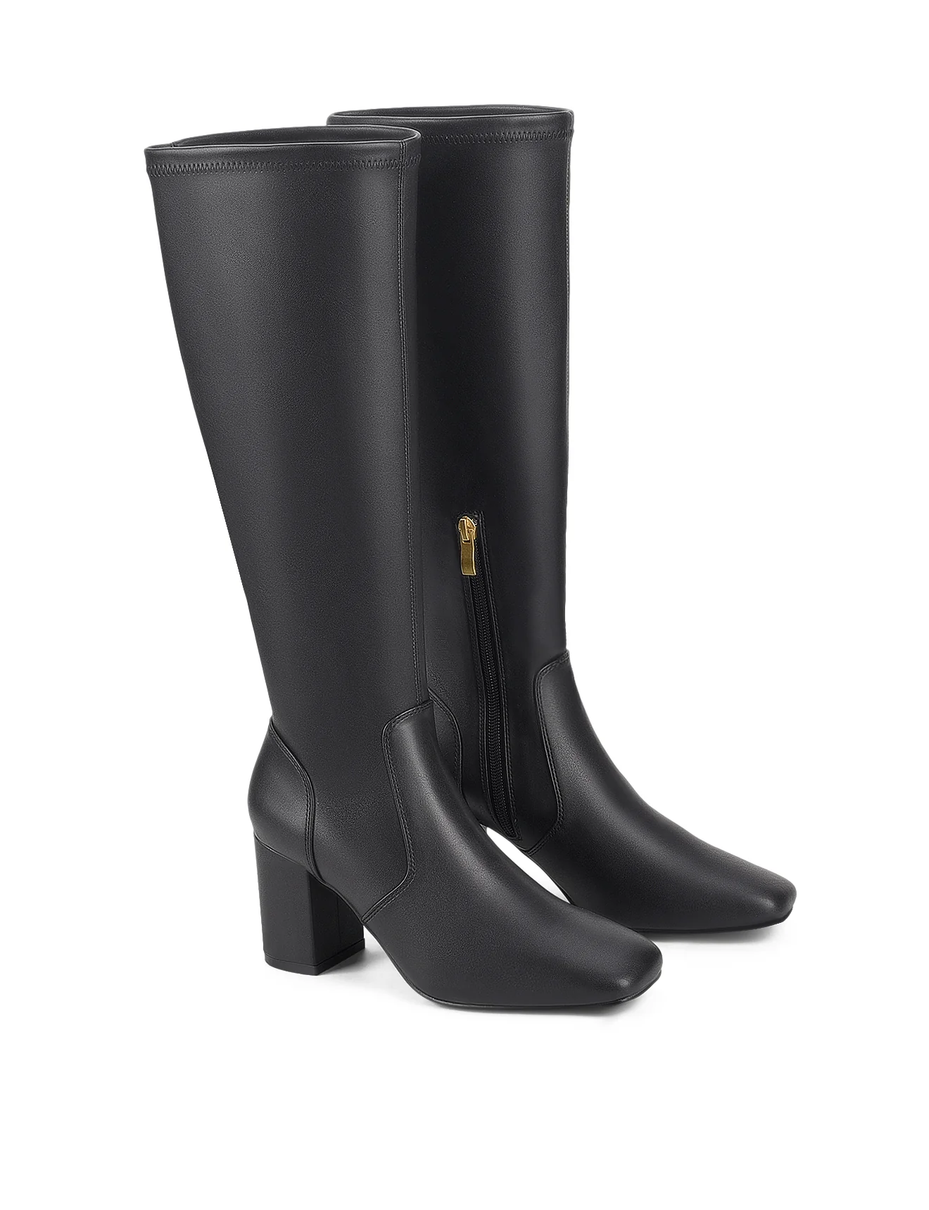 Emma Long Boots - Black Stretch - Image 3