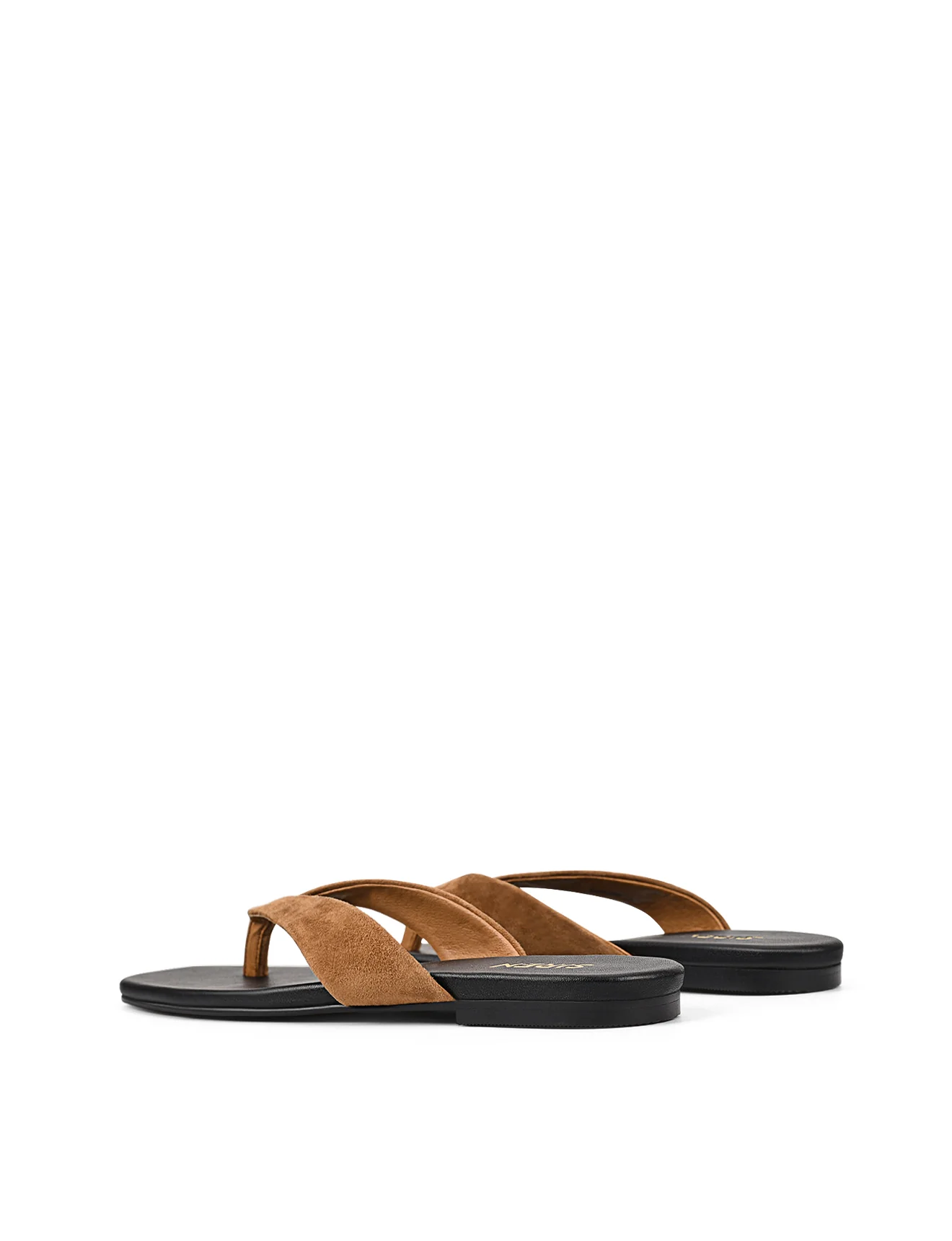 Evita Flat Thongs - Tobacco Brown Suede - Image 5