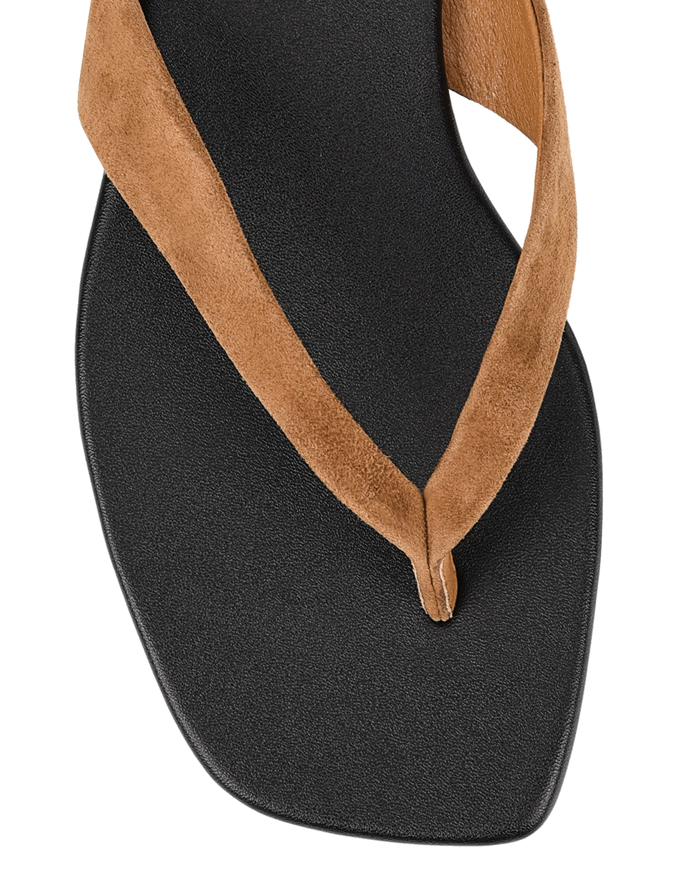 Evita Flat Thongs - Tobacco Brown Suede - Image 6