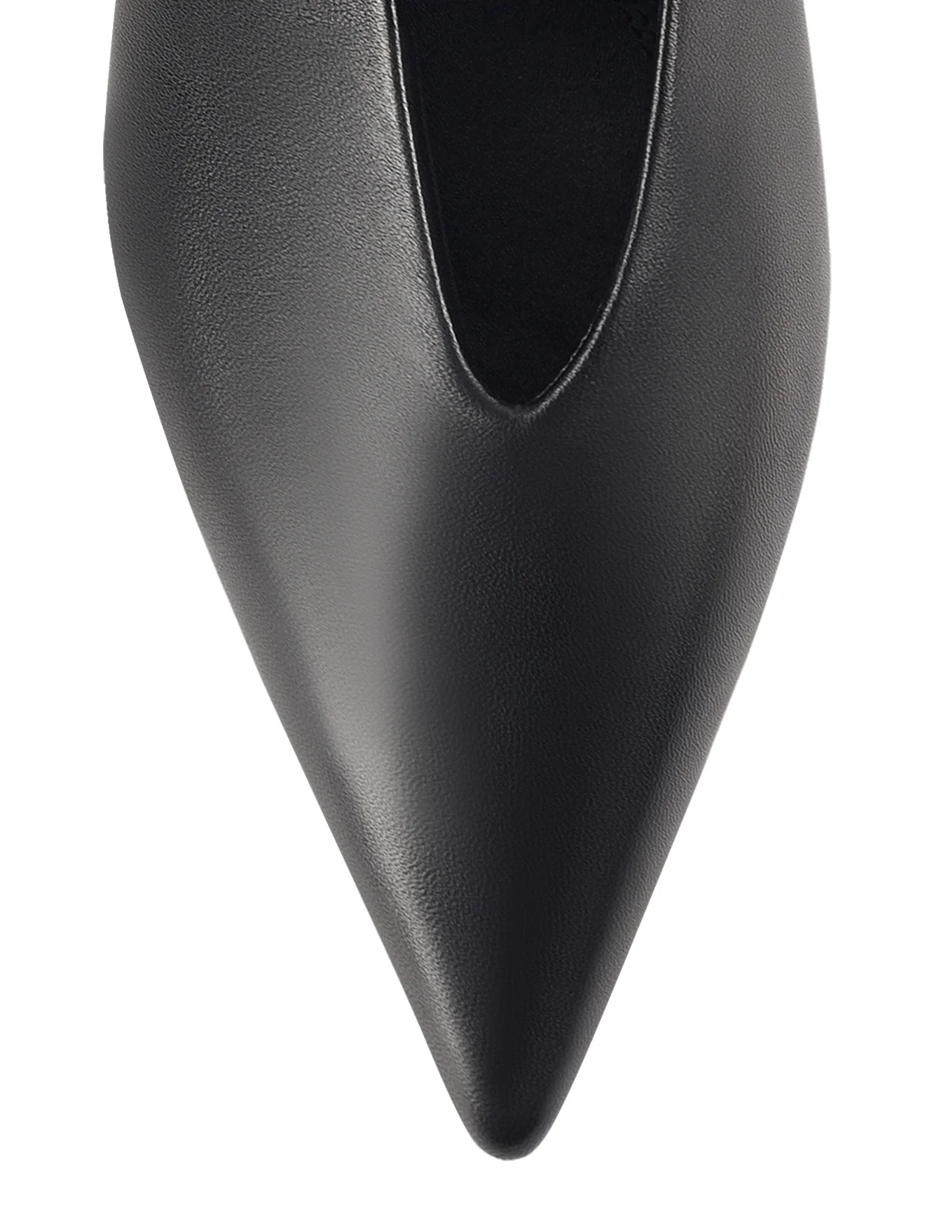 Fly Point Toe Slingbacks - Black Leather - Image 5