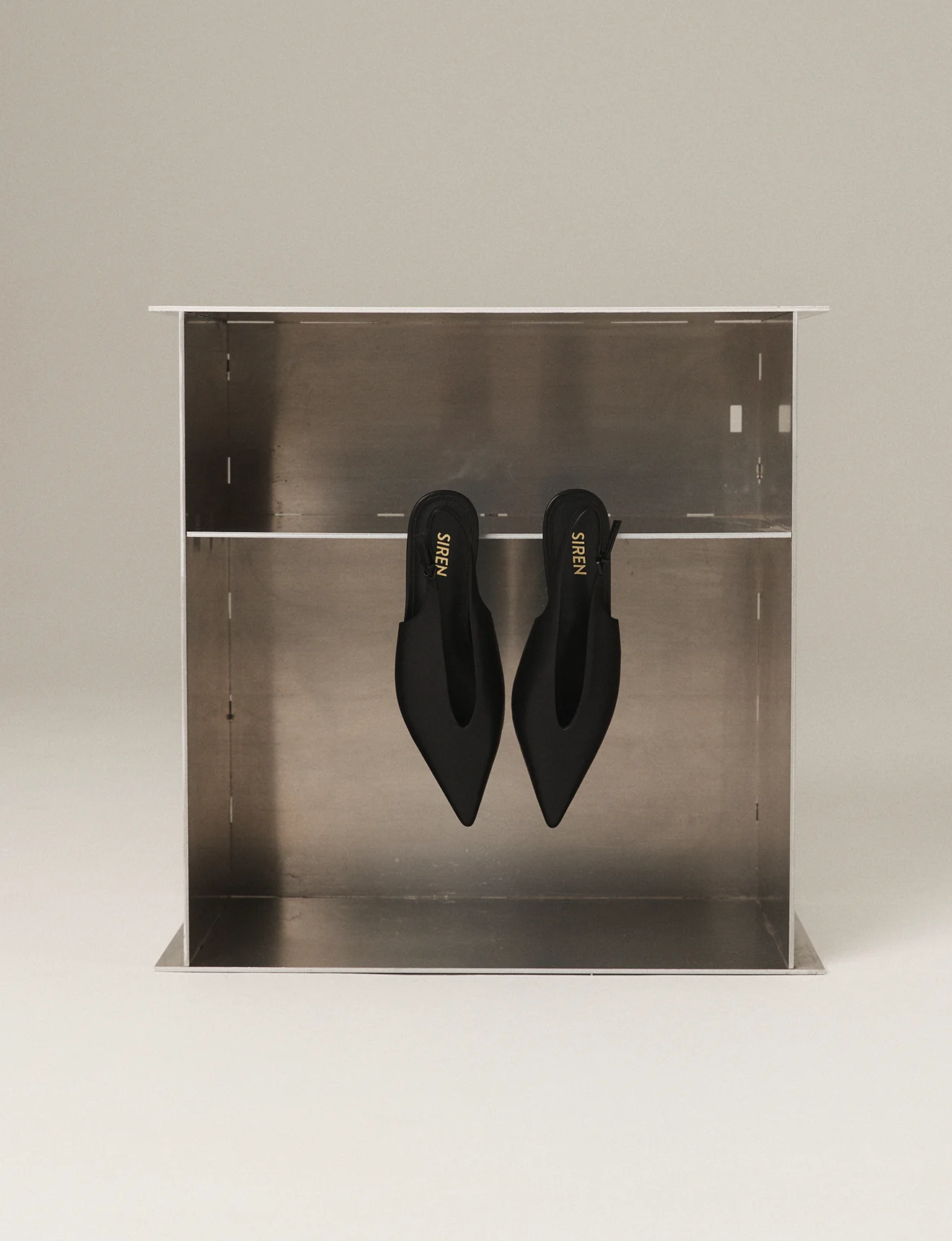 Fly Point Toe Slingbacks - Black Leather - Image 6