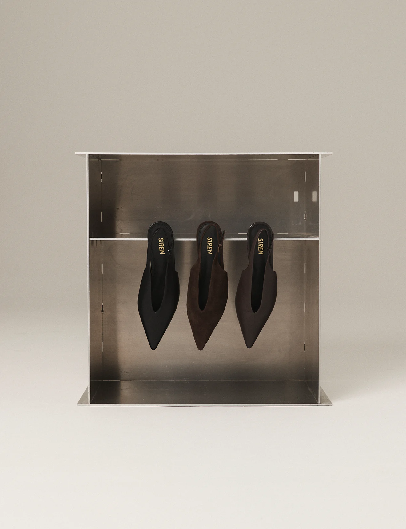Fly Point Toe Slingbacks - Black Leather - Image 7