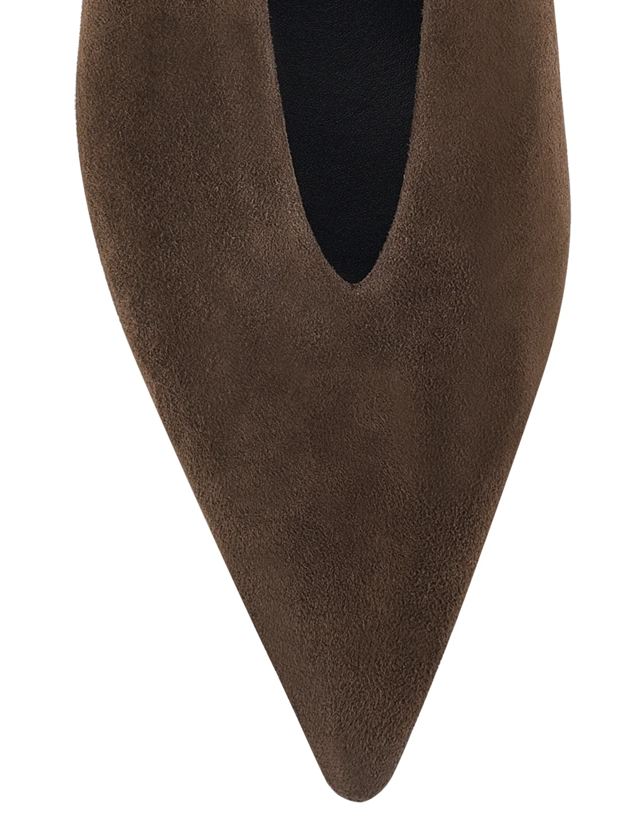 Fly Point Toe Slingbacks - Chocolate Brown Suede - Image 5
