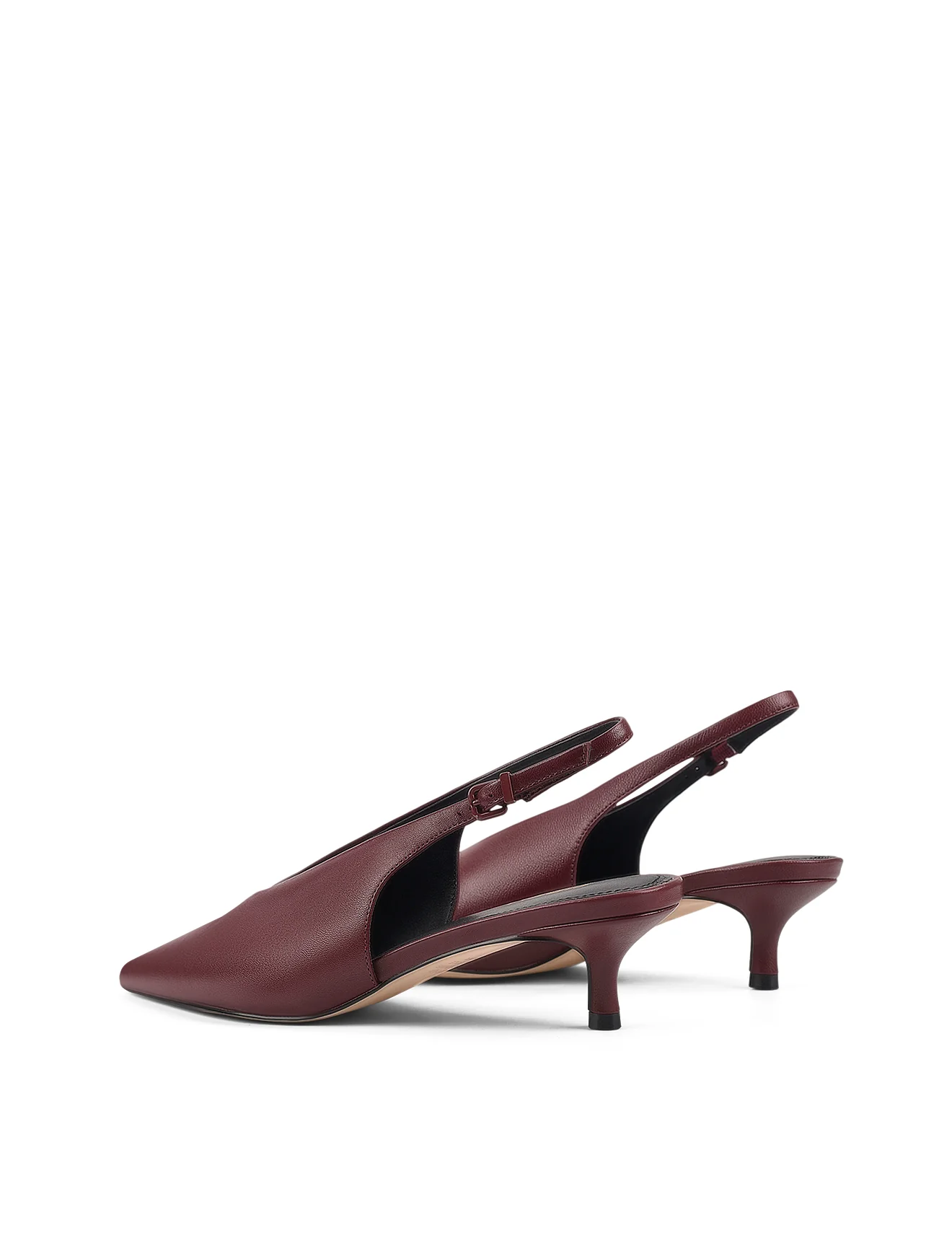 Fly Point Toe Slingbacks - Wine Leather - Image 5