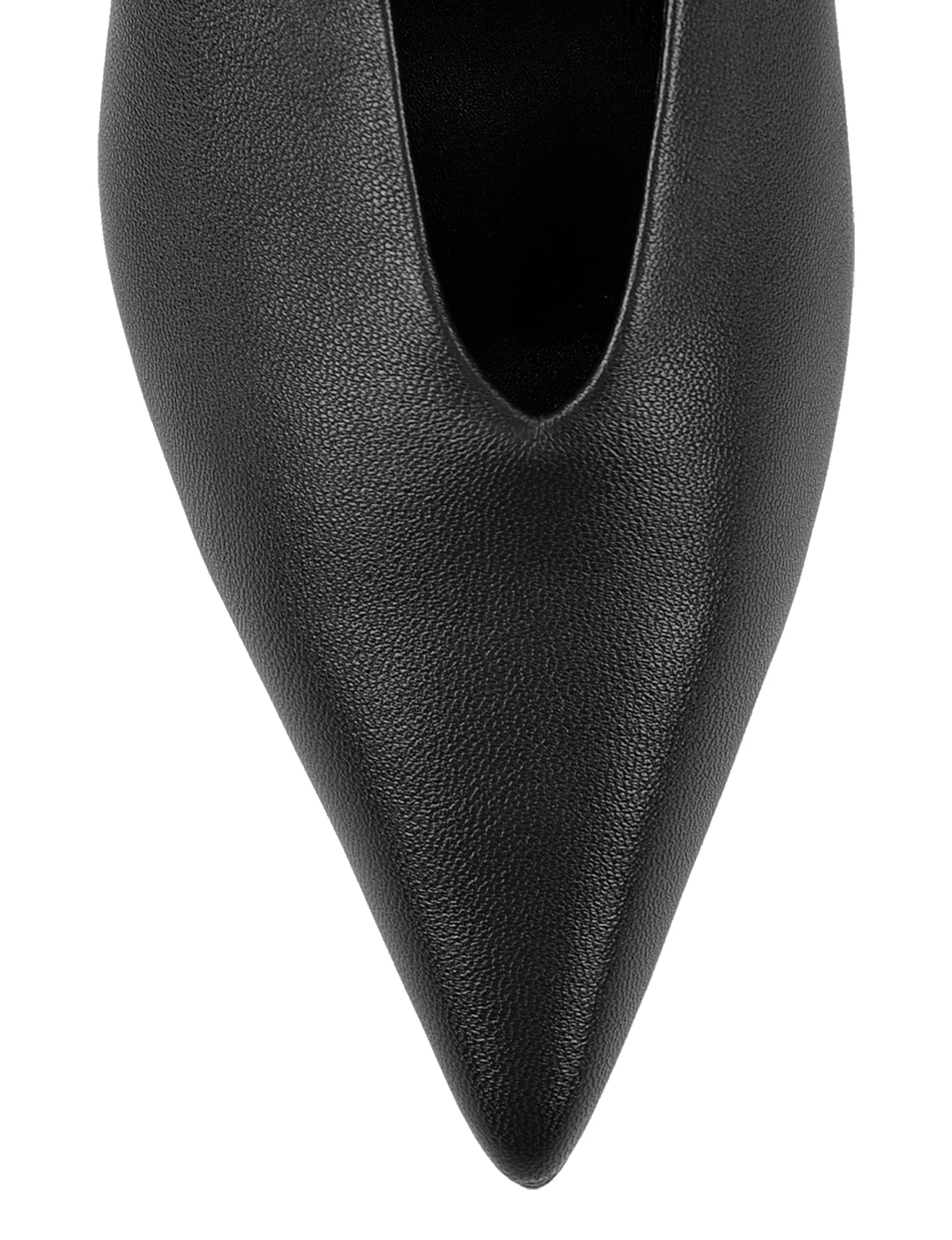 Flynn Point Toe Pumps - Black Leather - Image 5