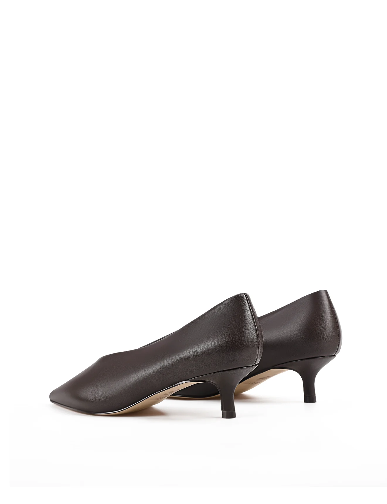 Flynn Point Toe Pumps - Chocolate Brown Leather - Image 4