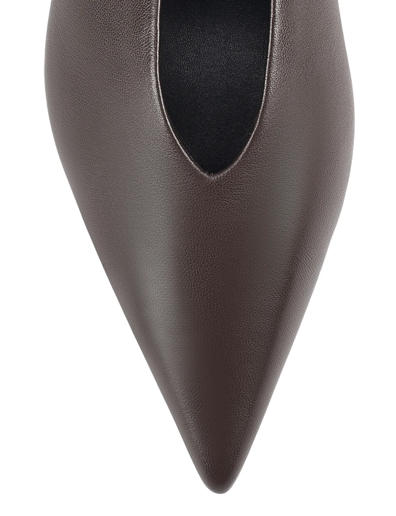 Flynn Point Toe Pumps - Chocolate Brown Leather - Image 5