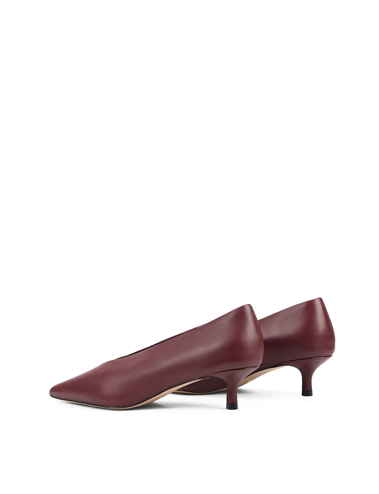 Flynn Point Toe Pumps - Wine Leather - Image 6