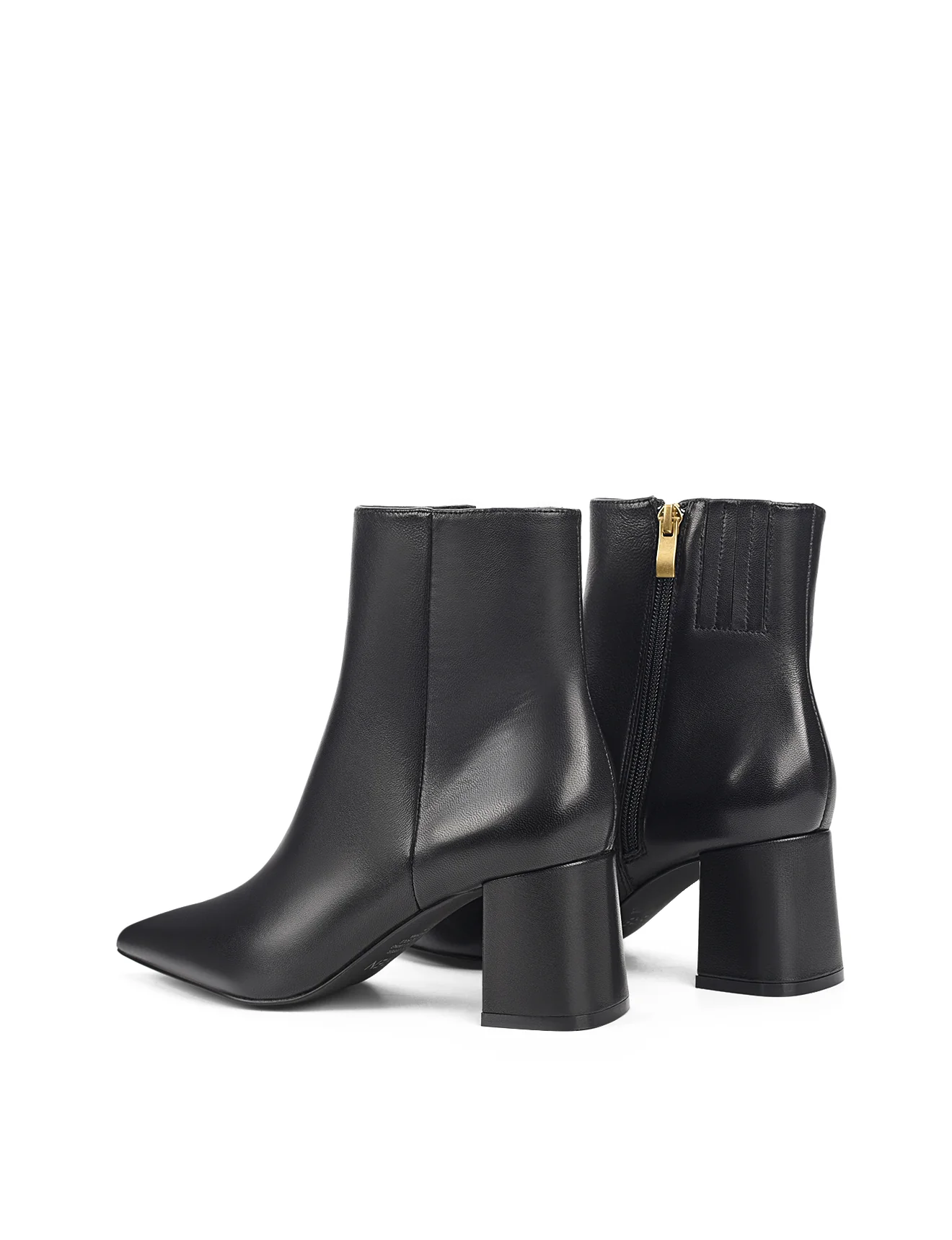 Grace Ankle Boots - Black Leather - Image 4