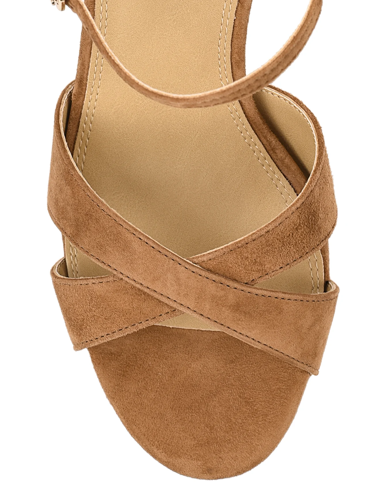Hannah Platform Sandals - Tobacco Brown Suede - Image 7