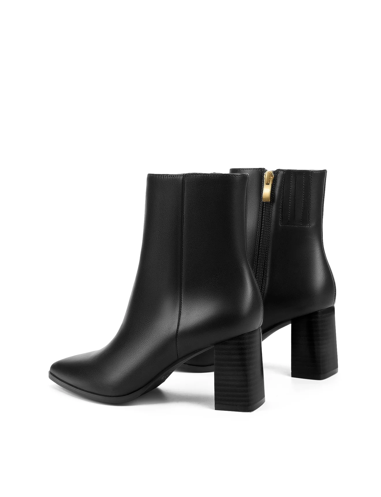 Holly Ankle Boots - Black Leather - Image 4