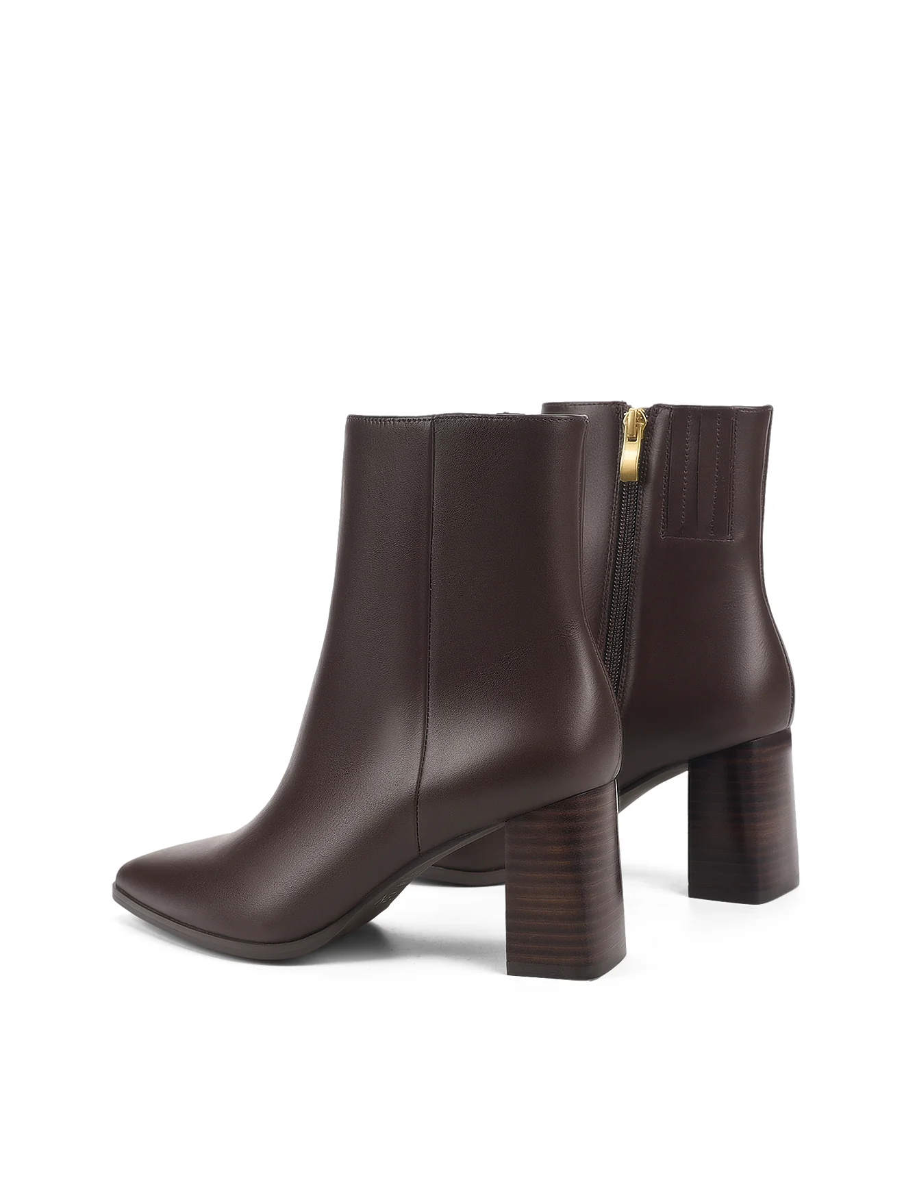 Holly Ankle Boots - Chocolate Brown Leather - Image 4