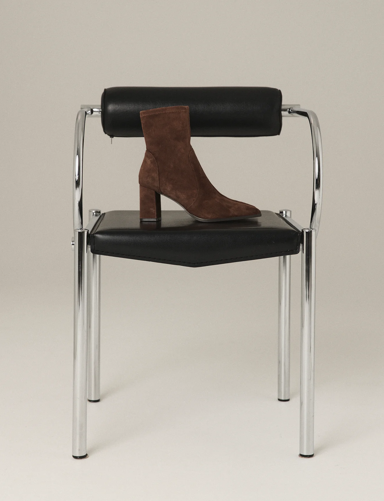 Hope Ankle Boots - Toffee Brown Stretch Suede - Image 6