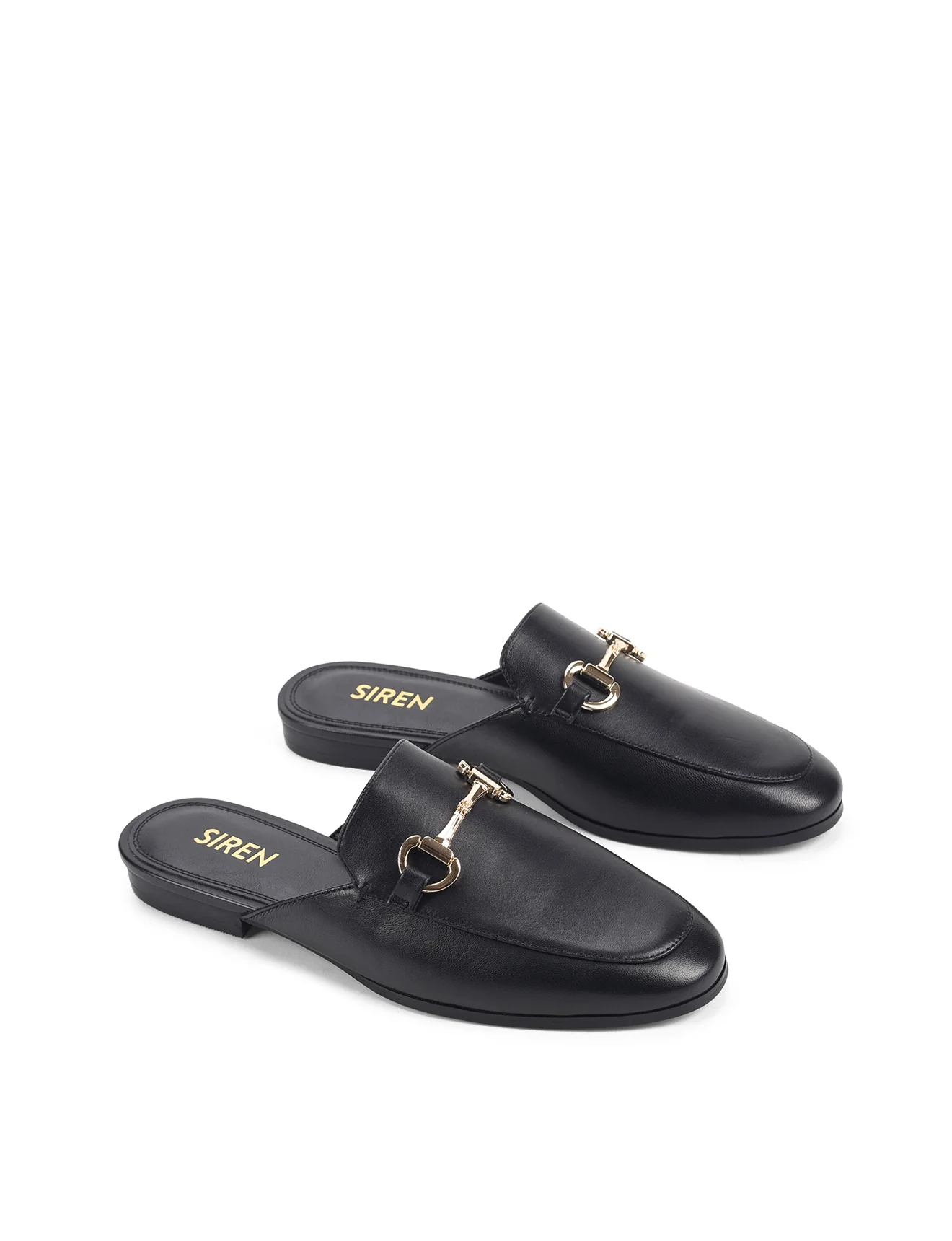 Isla Loafer Mules - Black Leather - Image 3