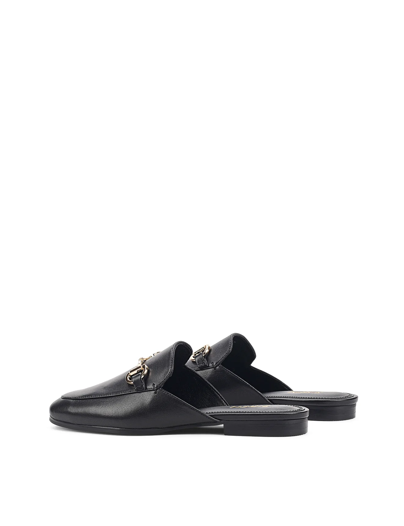 Isla Loafer Mules - Black Leather - Image 4