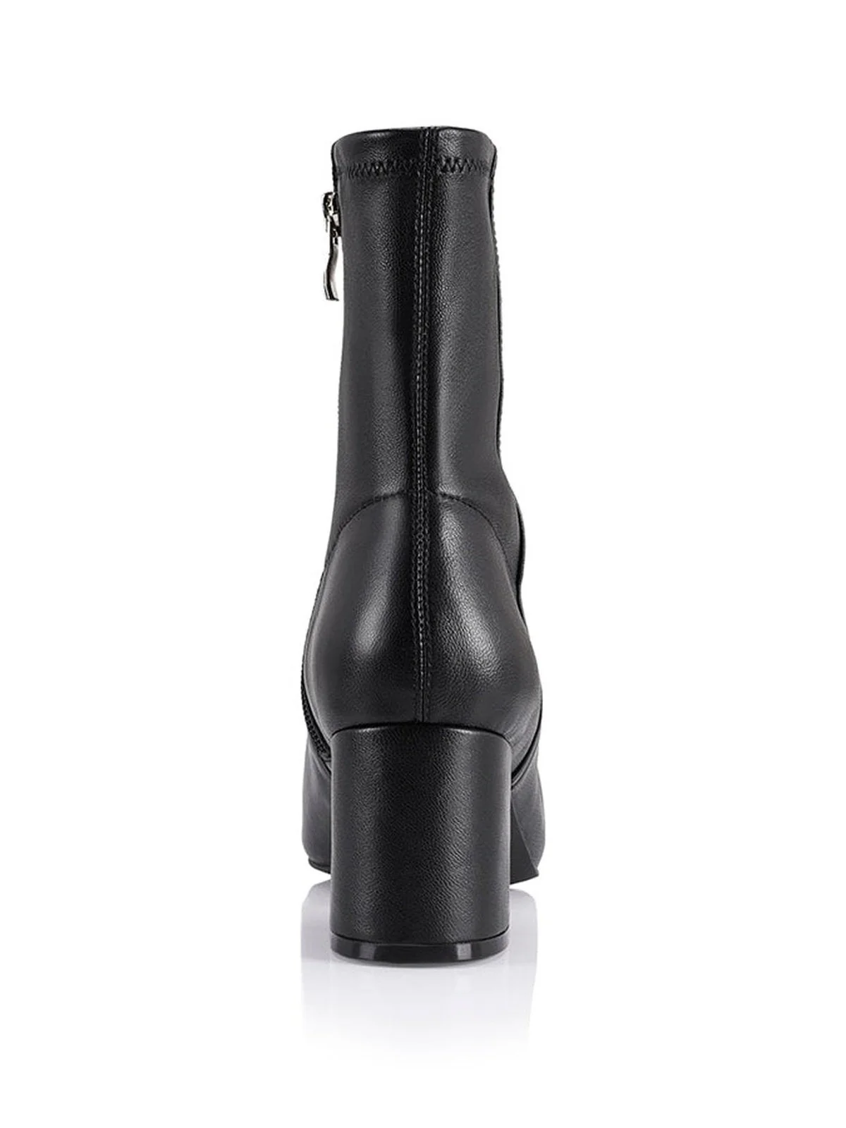 Juan II Sock Boots - Black Stretch Leather - Image 4
