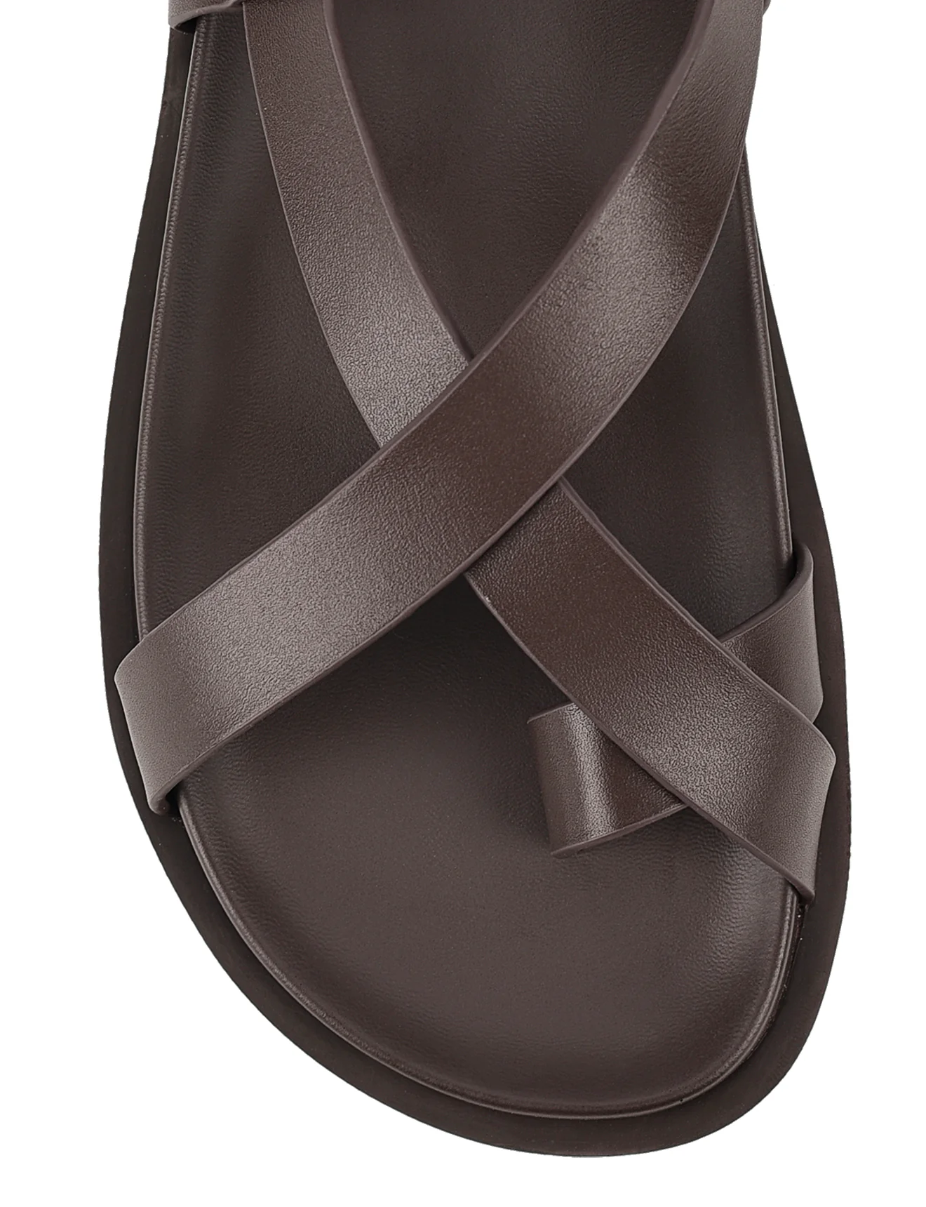 Laia Flatform Sandals - Chocolate Brown Leather - Image 7