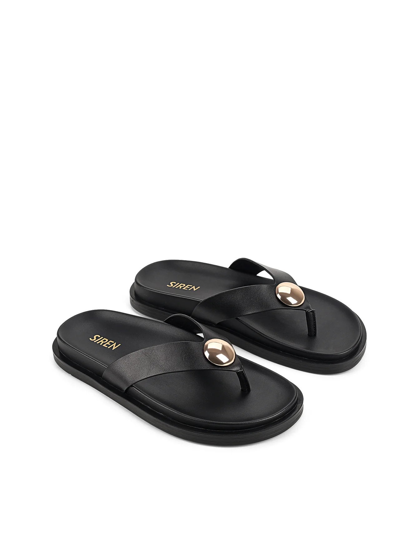 Lana Footbed Sandals - Black Leather - Image 4