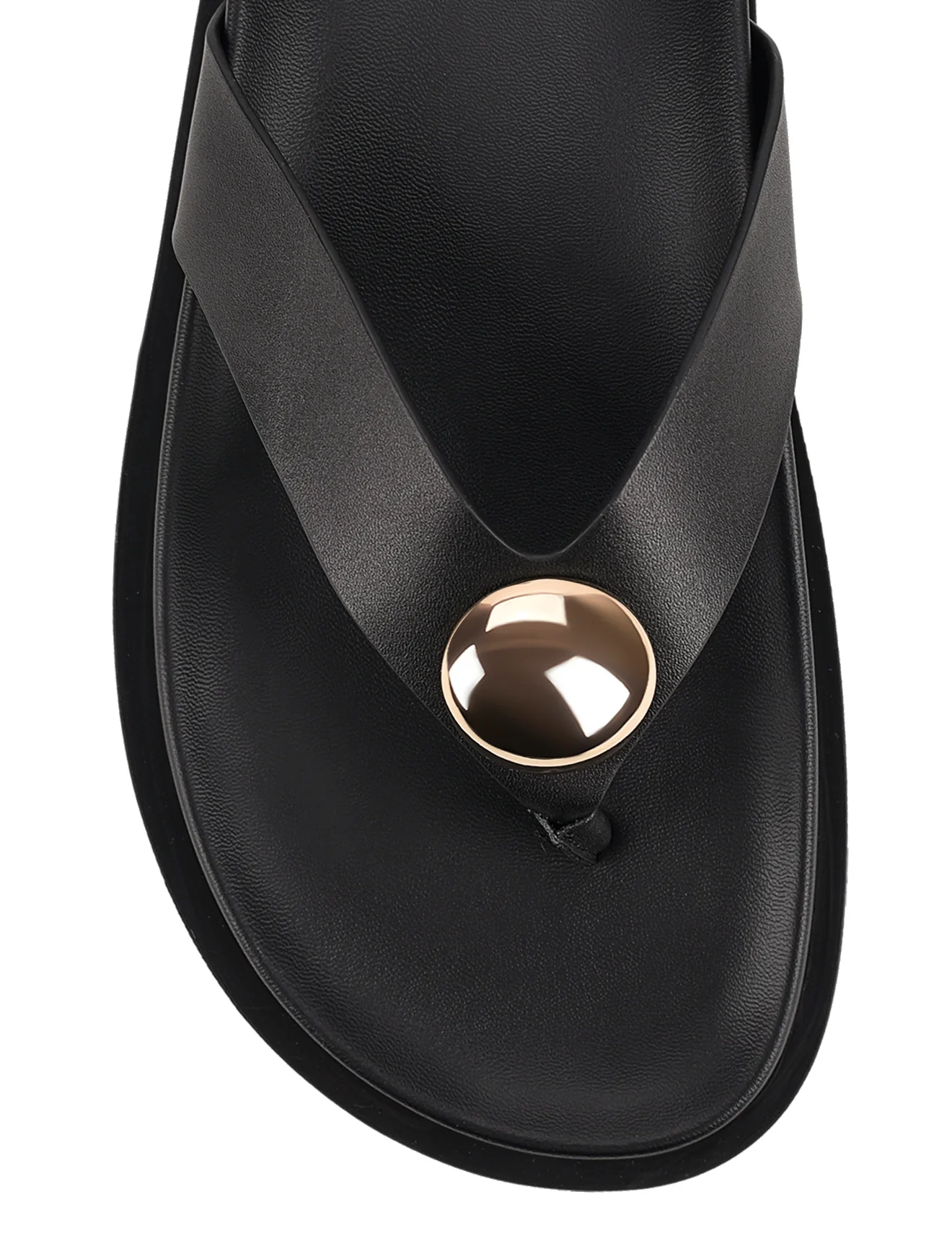 Lana Footbed Sandals - Black Leather - Image 6