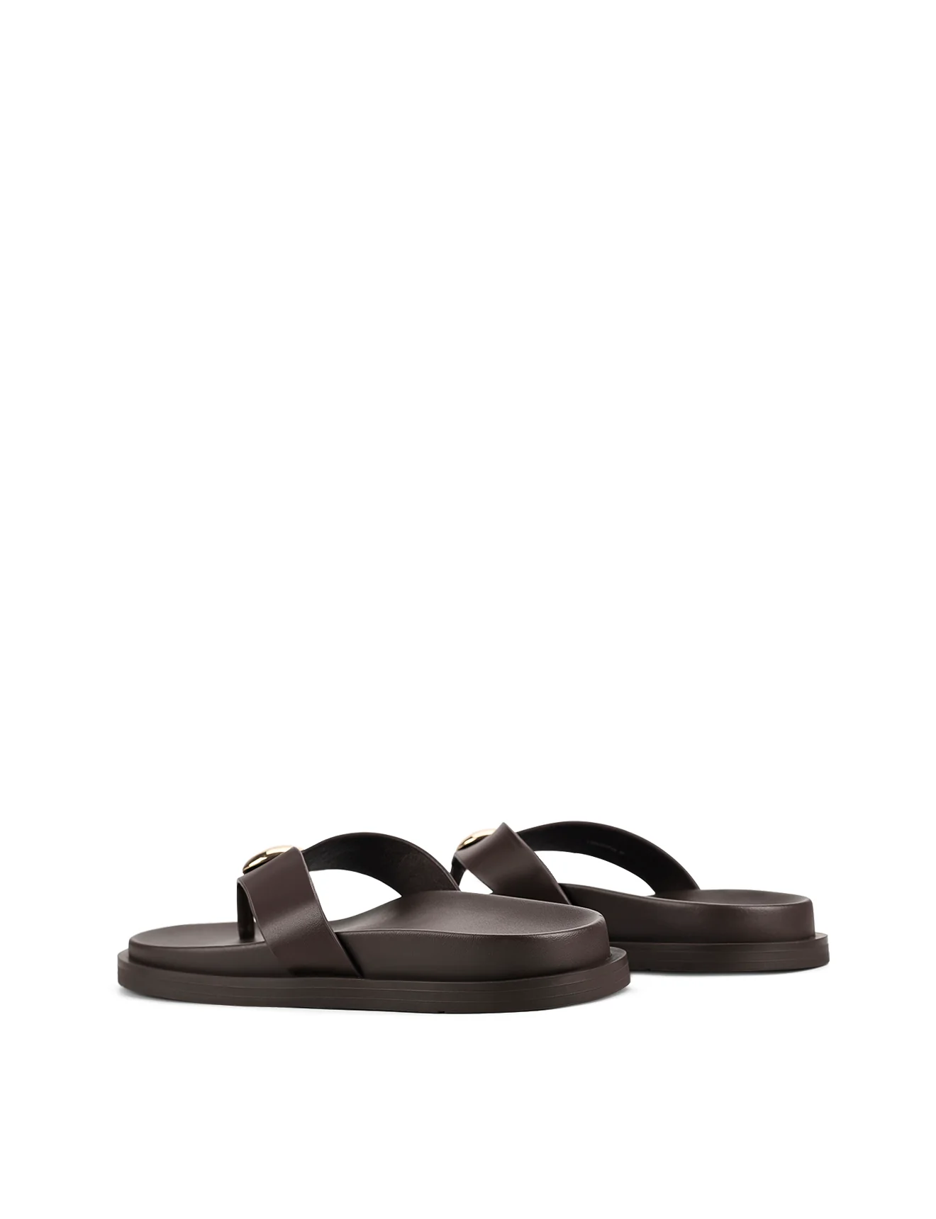 Lana Footbed Sandals - Chocolate Leather - Image 3