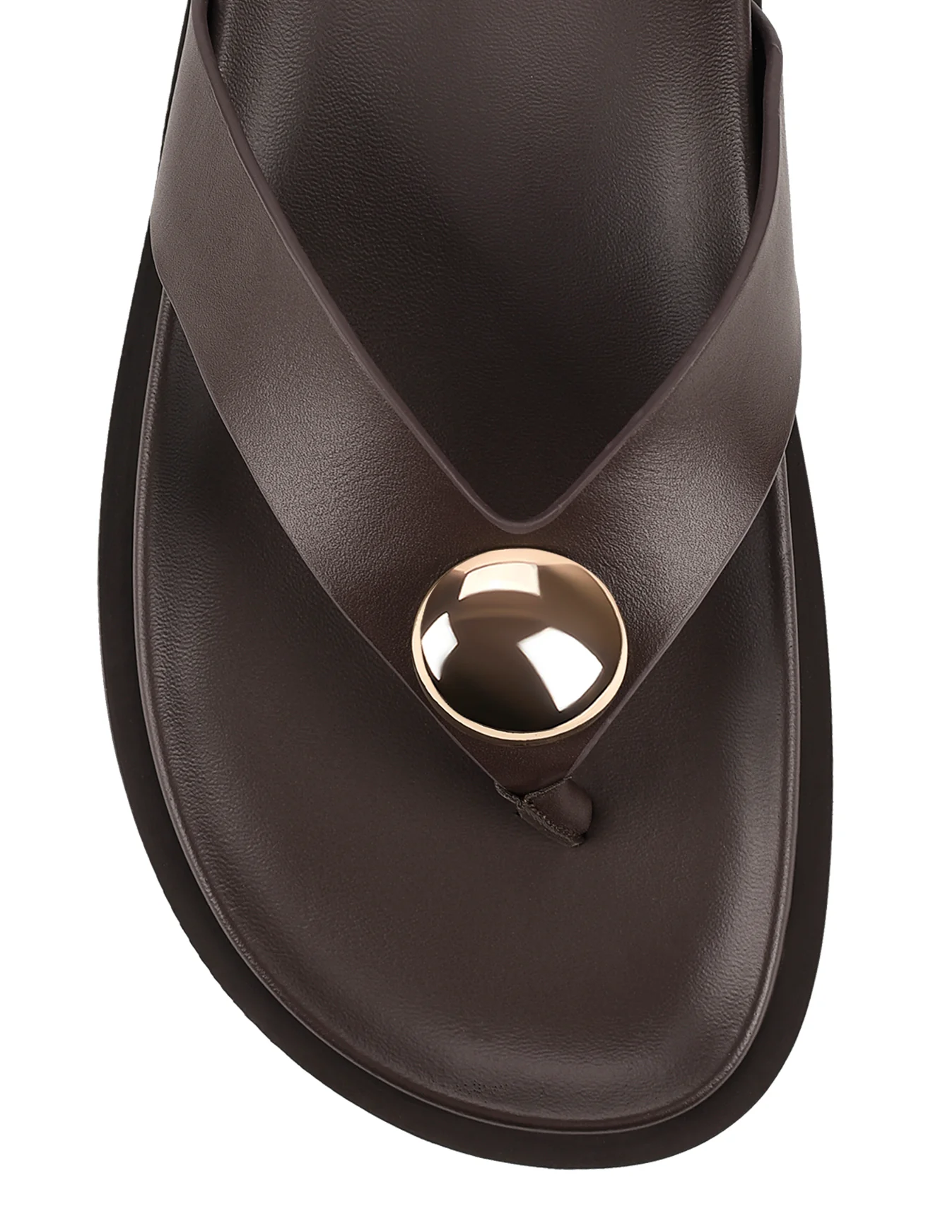 Lana Footbed Sandals - Chocolate Leather - Image 4