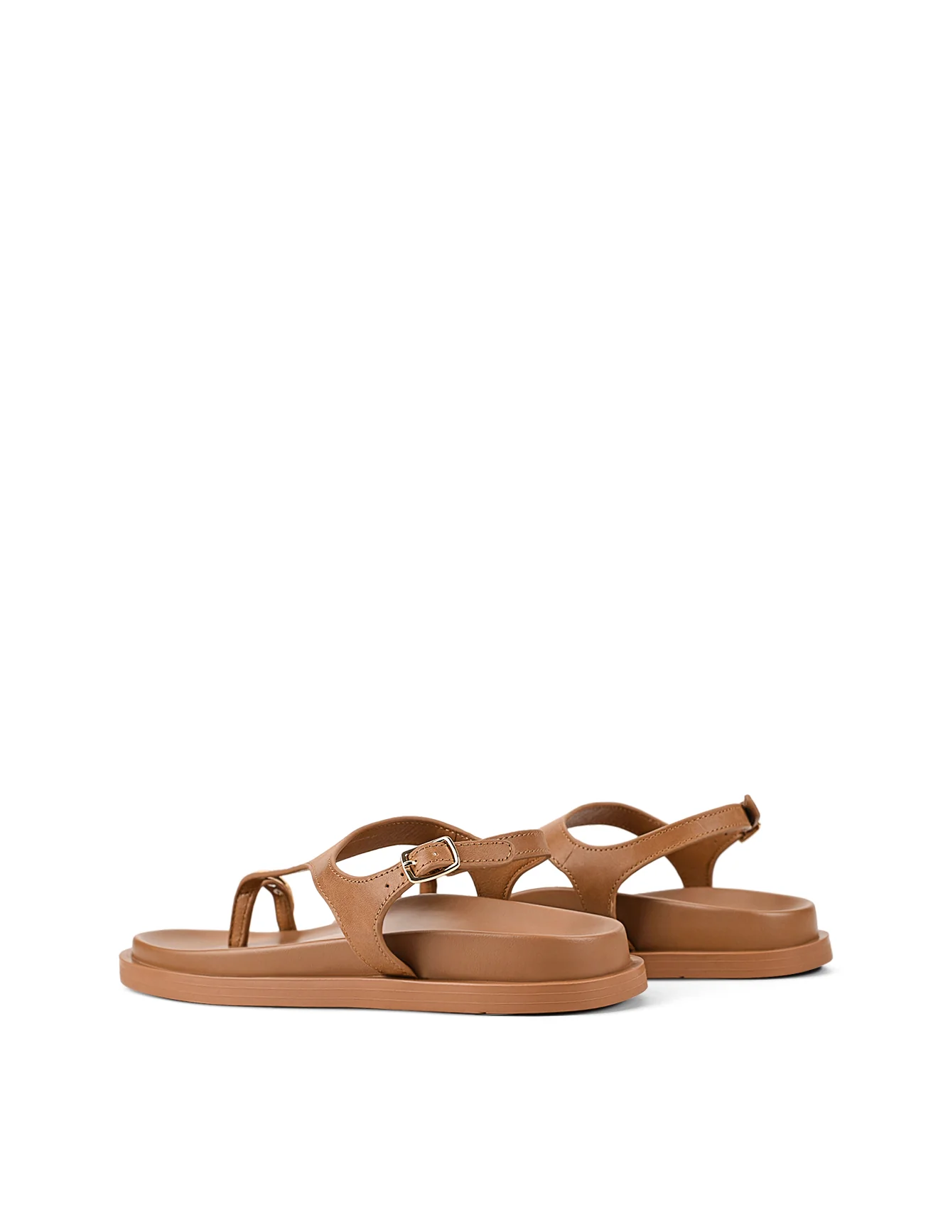 Latvia Flatform Sandals - Tan Leather - Image 4
