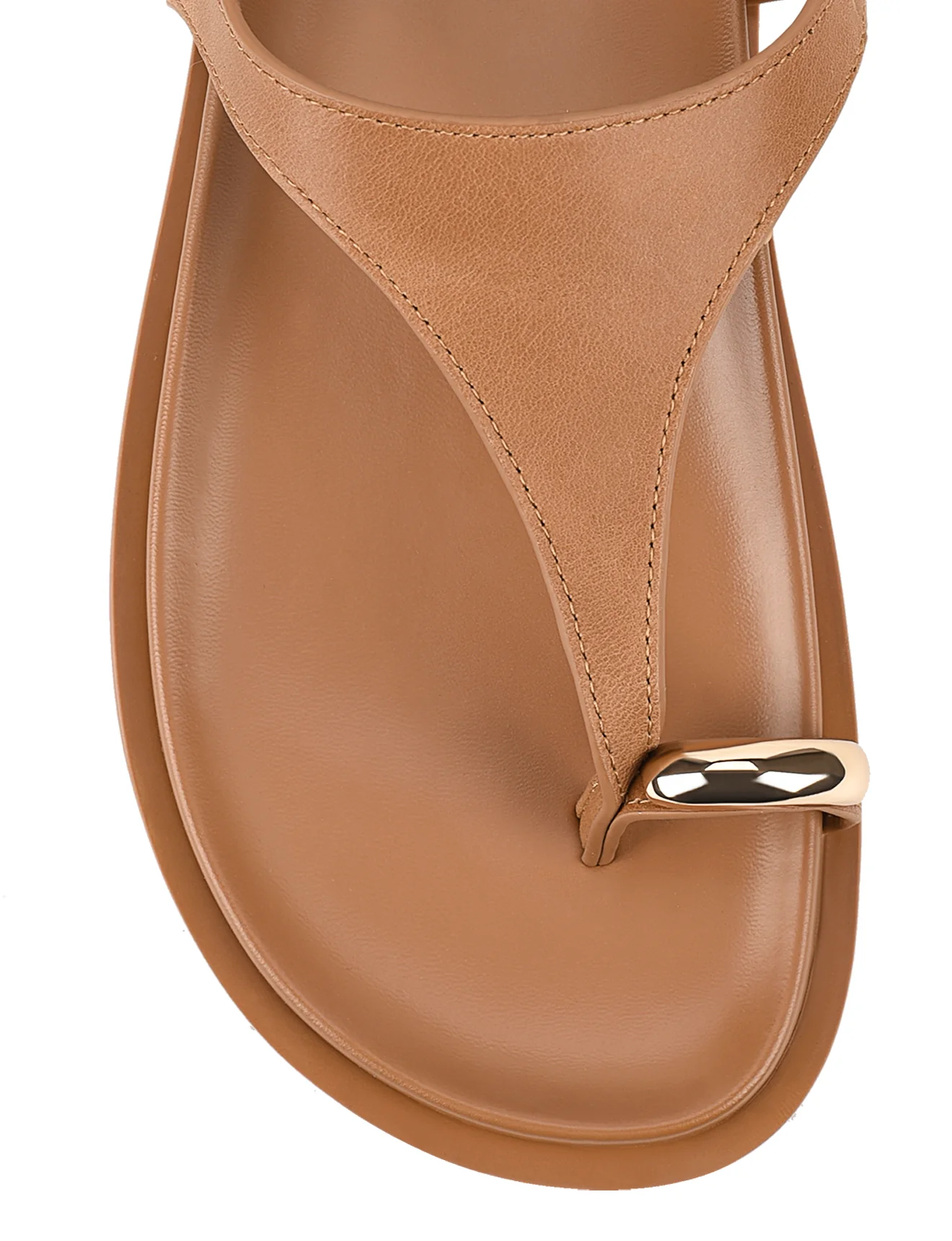 Latvia Flatform Sandals - Tan Leather - Image 5