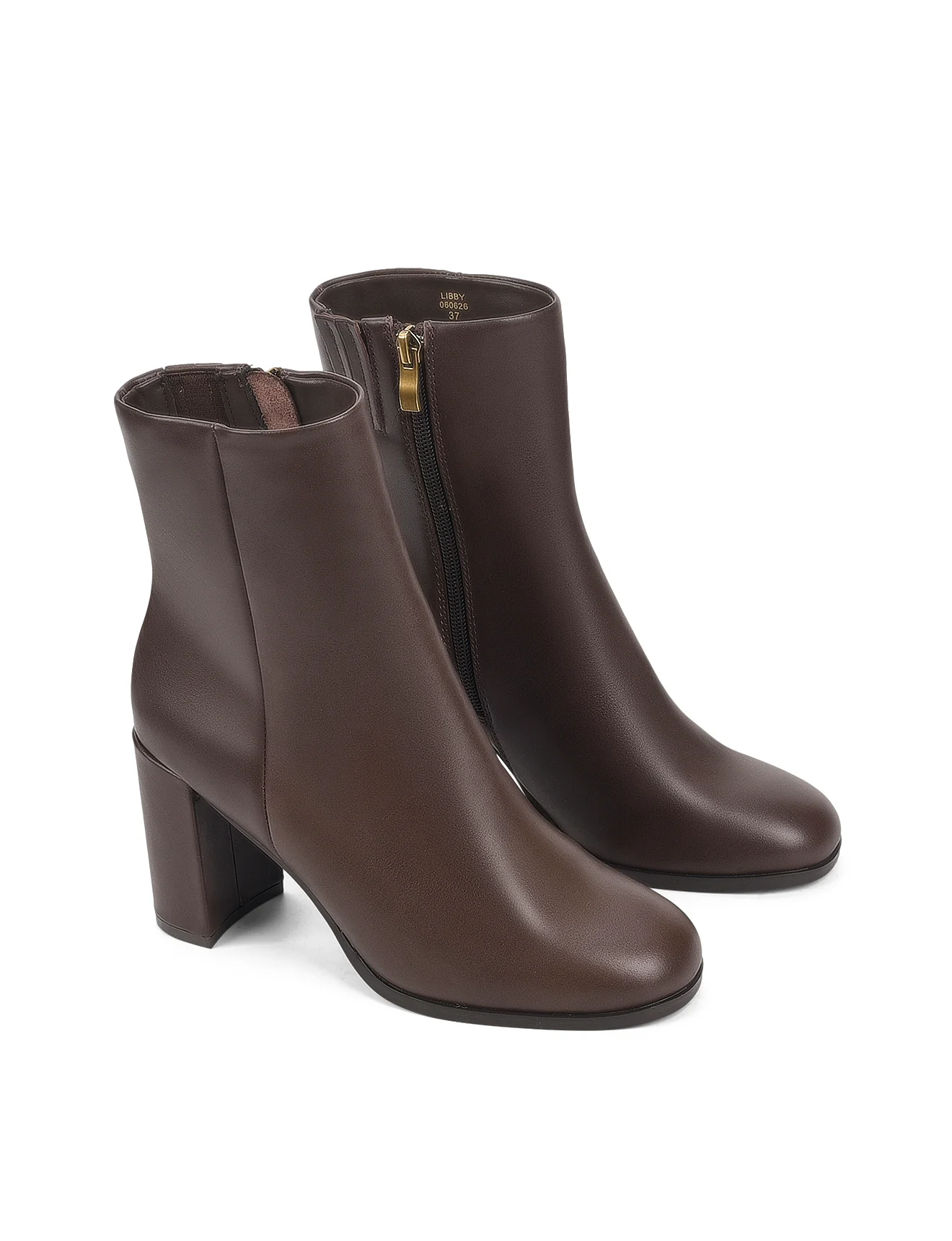 Libby Ankle Boots - Chocolate Brown Leather - Image 3