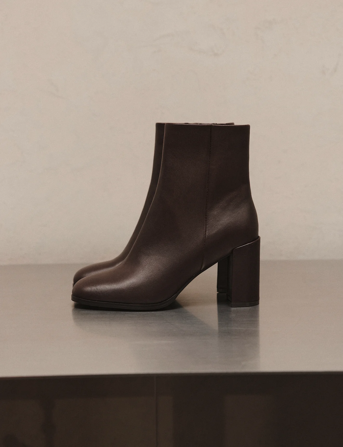 Libby Ankle Boots - Chocolate Brown Leather - Image 6